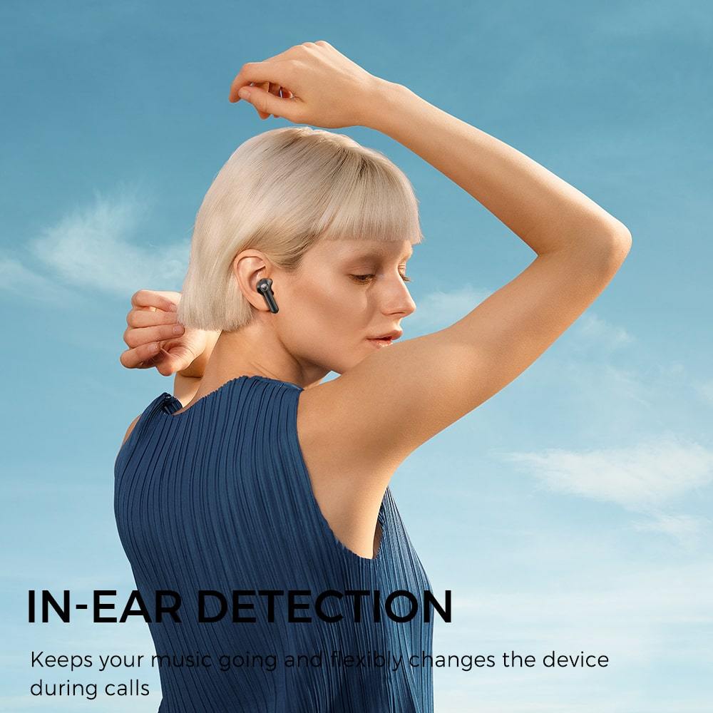 Air3 Compact Wireless Earbuds with Powerful Sound - Noise Cancelling Bluetooth Headphones for Running, Gym, Work & Travel