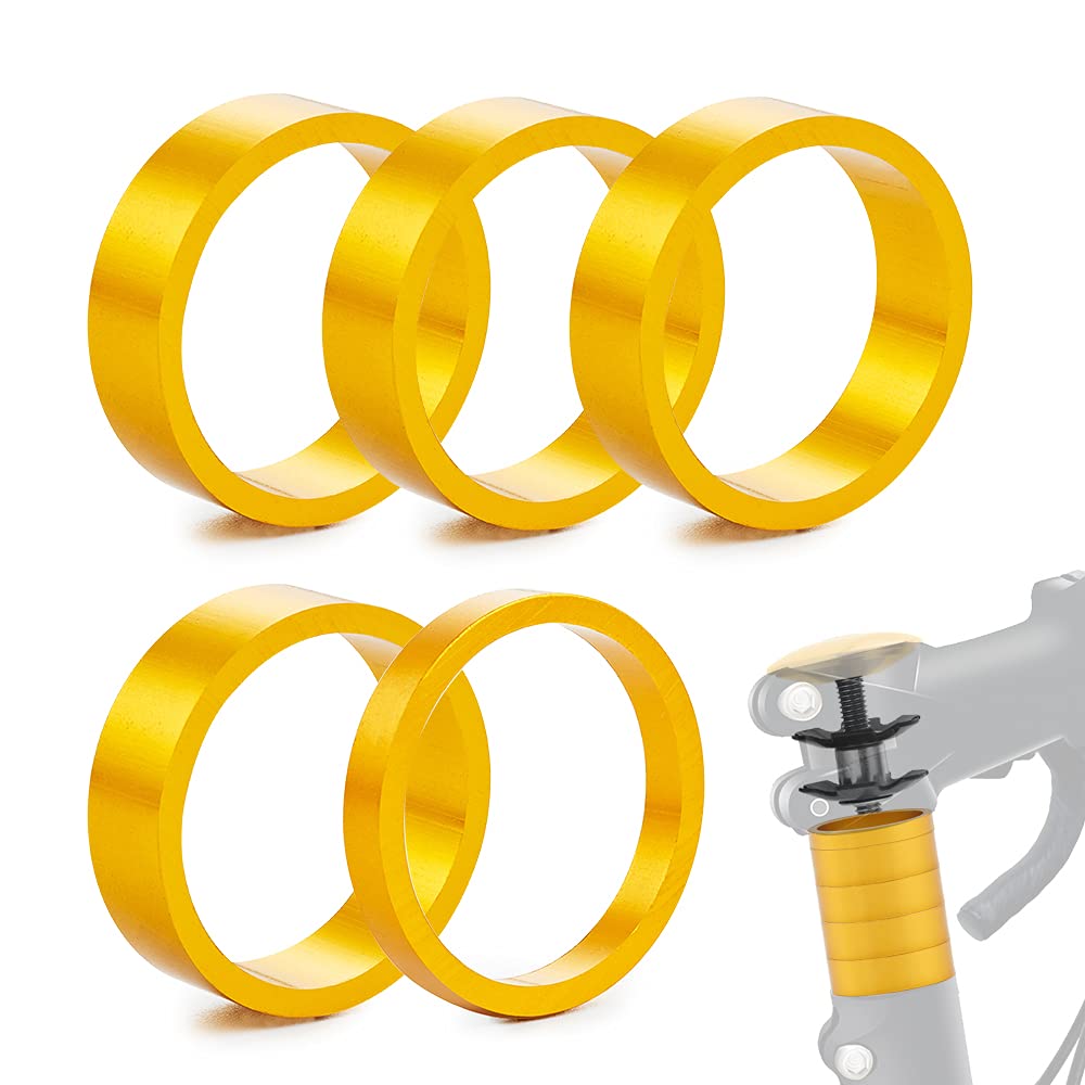 Carbon Fiber Bicycle Headset Spacer 1-1/8 inch 28.6mm with Stem Top Cap, Star Nut & Titanium Bolt - Lightweight Aluminum Alloy MTB Road Bike Spacer Kit for Smooth Riding & Easy Installation