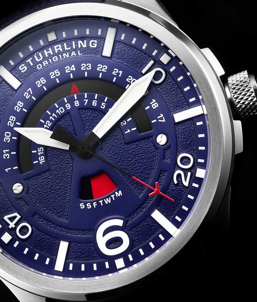 Men's Aviator 452 Quartz 44mm Stainless Steel Watch - Classic Pilot Style for Aviation Enthusiasts & Everyday Wear