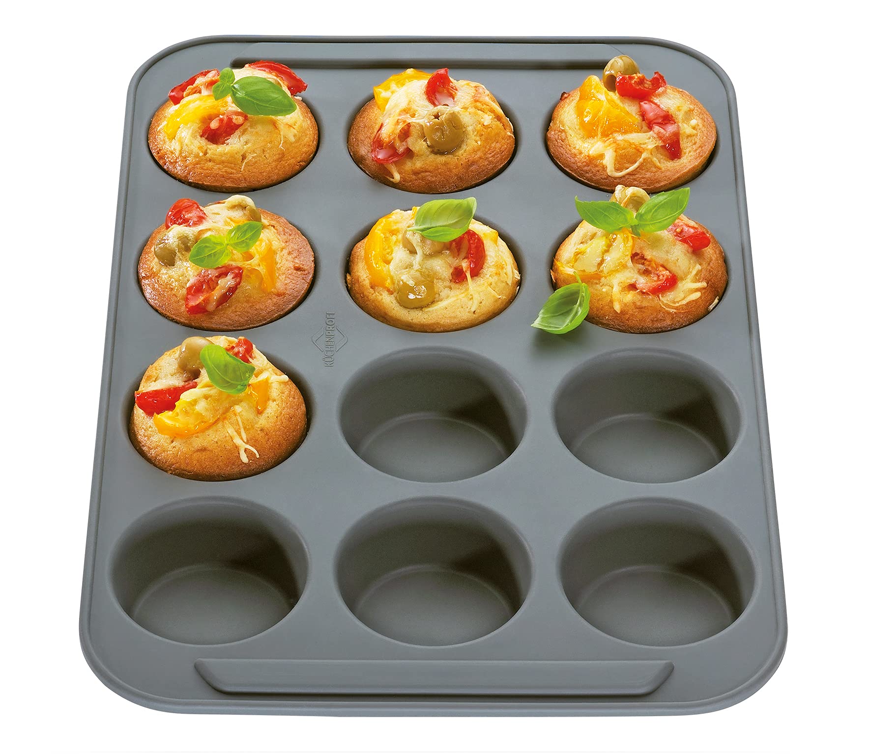 Premium Silicone Muffin Pan - 12 Multi-Shape Non-Stick Baking Mold | Oven, Freezer & Microwave Safe | Dishwasher Friendly | Perfect for Cupcakes, Desserts & Meal Prep