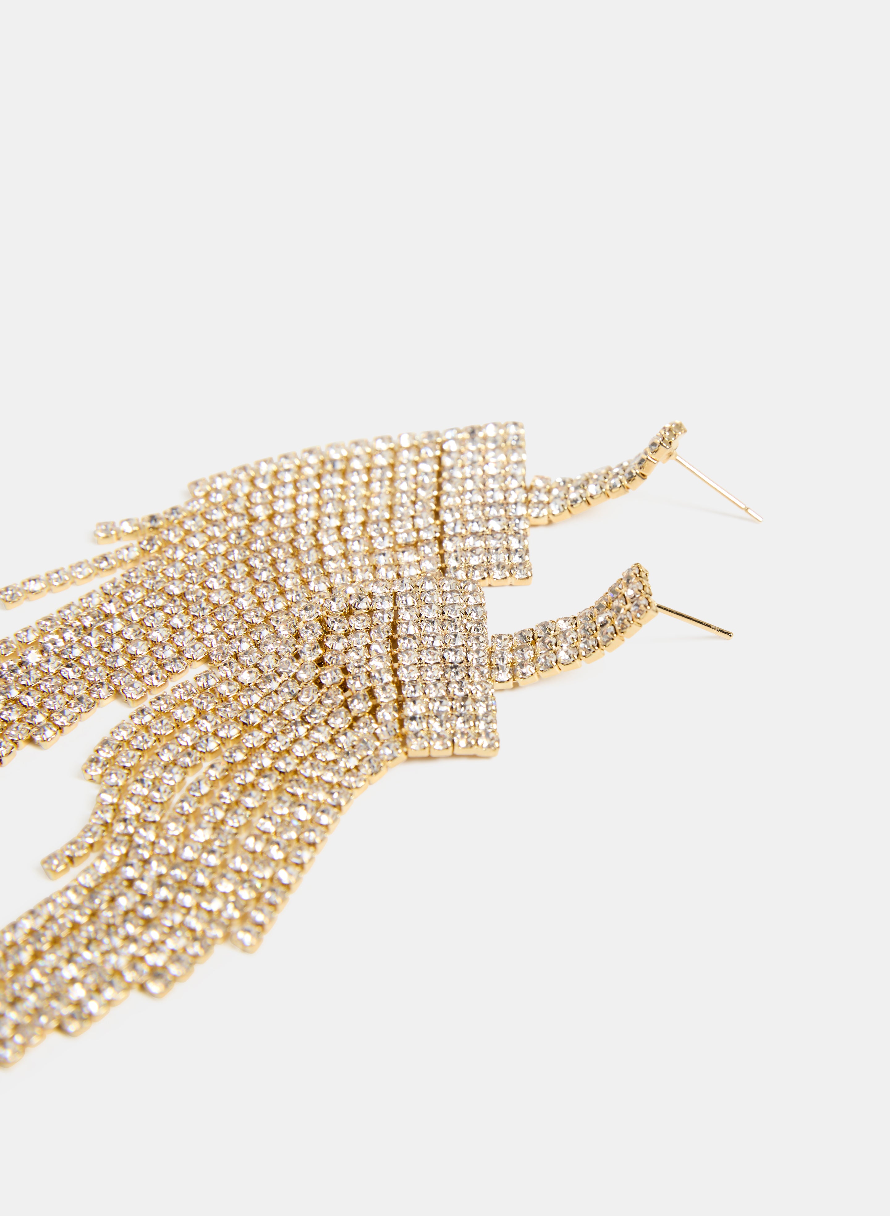 Elegant Crystal Cascade Earrings for Women - Sparkling Dangling Drop Earrings for Party, Wedding & Evening Wear - Perfect Gift for Her