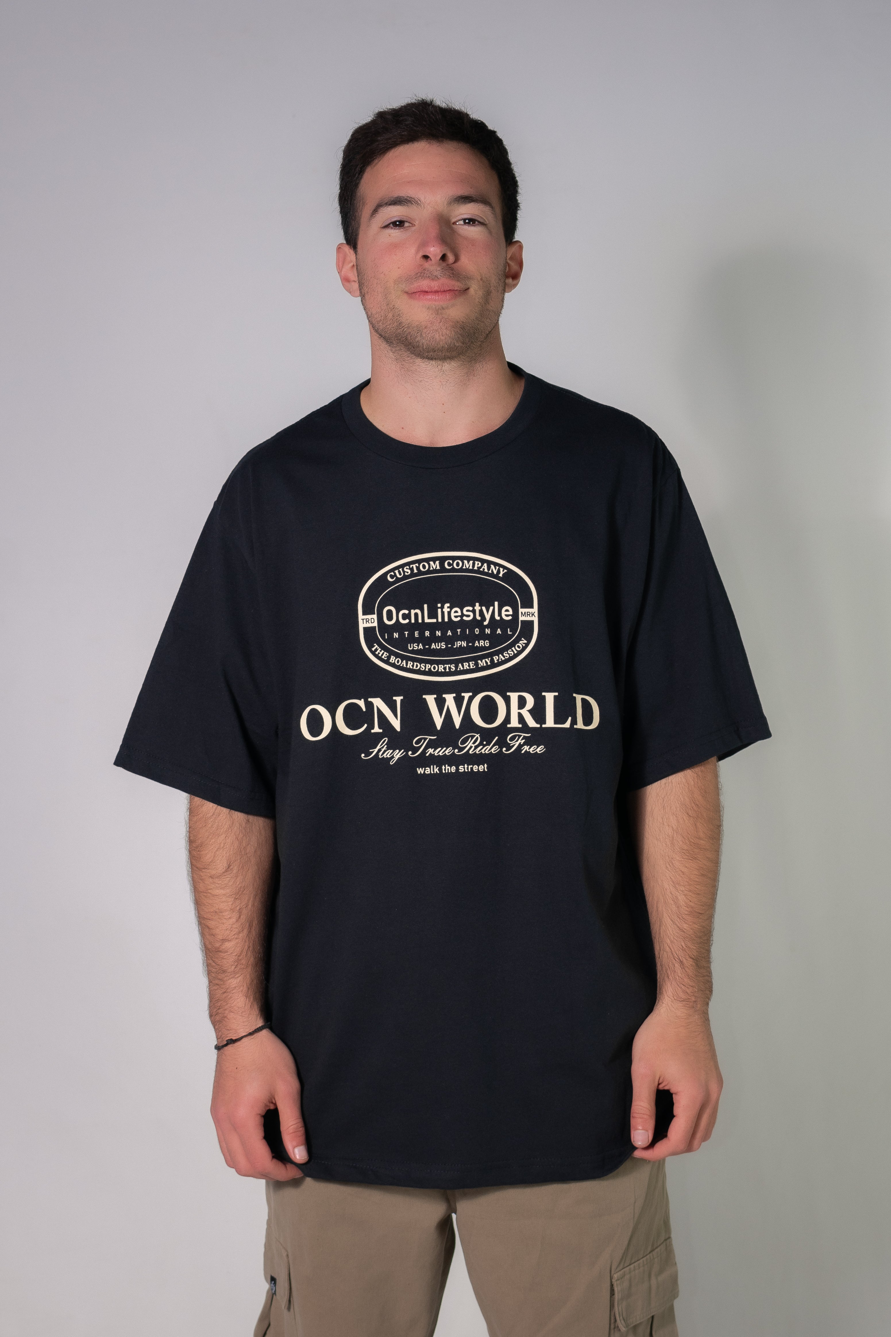 Original OCN H T-Shirt - Black Size G6 - Comfortable Cotton Tee for Casual Wear, Gym & Everyday Outfits