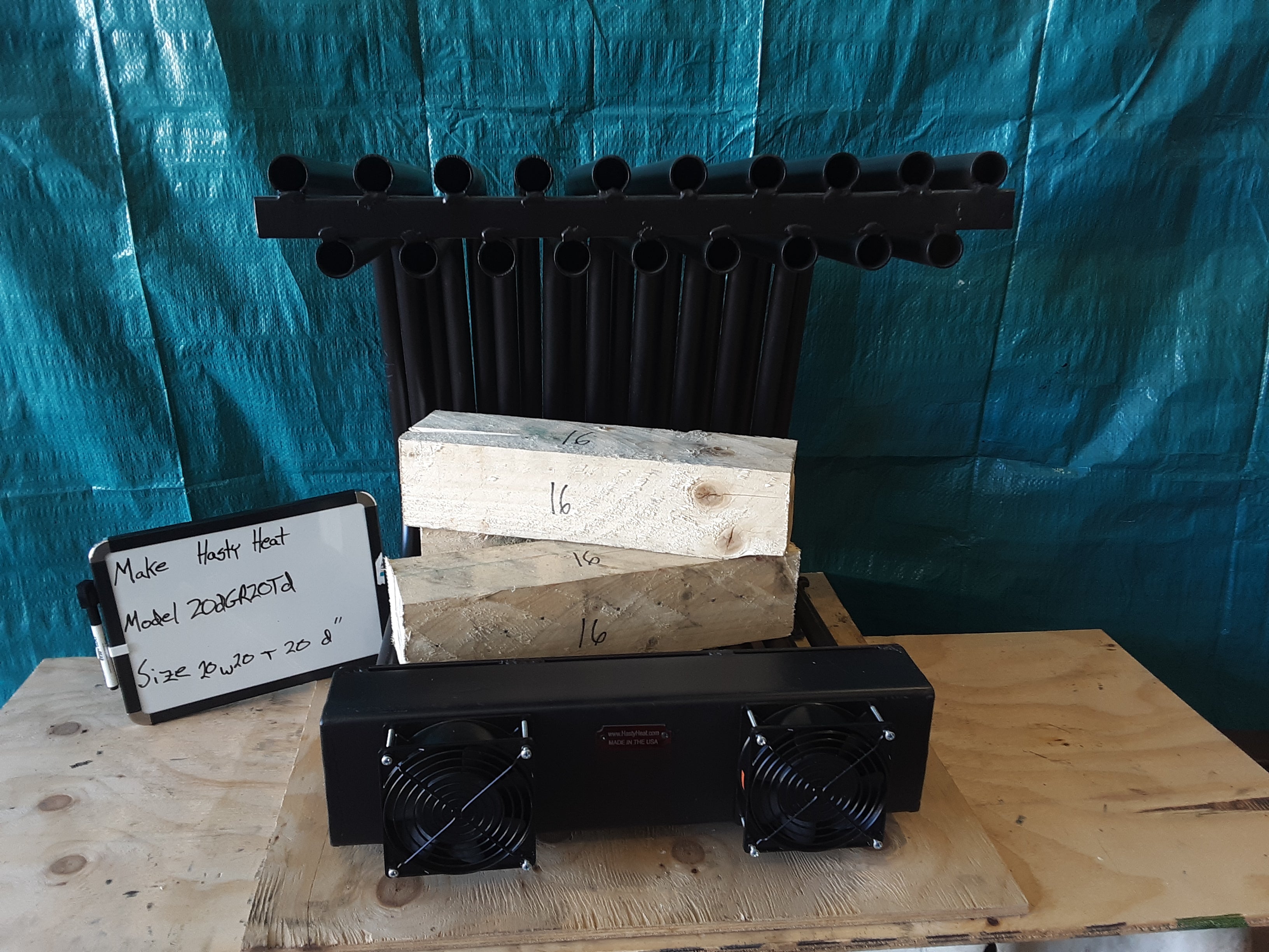 Medium Double Row Tube Fireplace Grate Heater with Dual Blowers - Efficient Heating for Living Rooms, Bedrooms & Outdoor Spaces