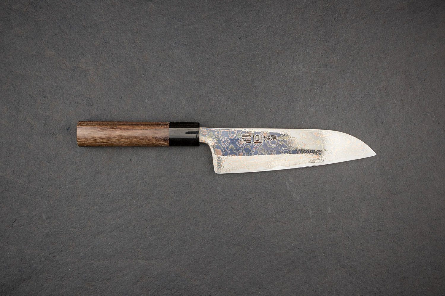 Premium Tsukasa Hinoura VS2 Color Damascus Santoku Knife 165mm - Japanese Chef Knife for Slicing, Dicing, and Mincing Vegetables, Meat, and Fish - Perfect for Home Cooks and Professional Chefs