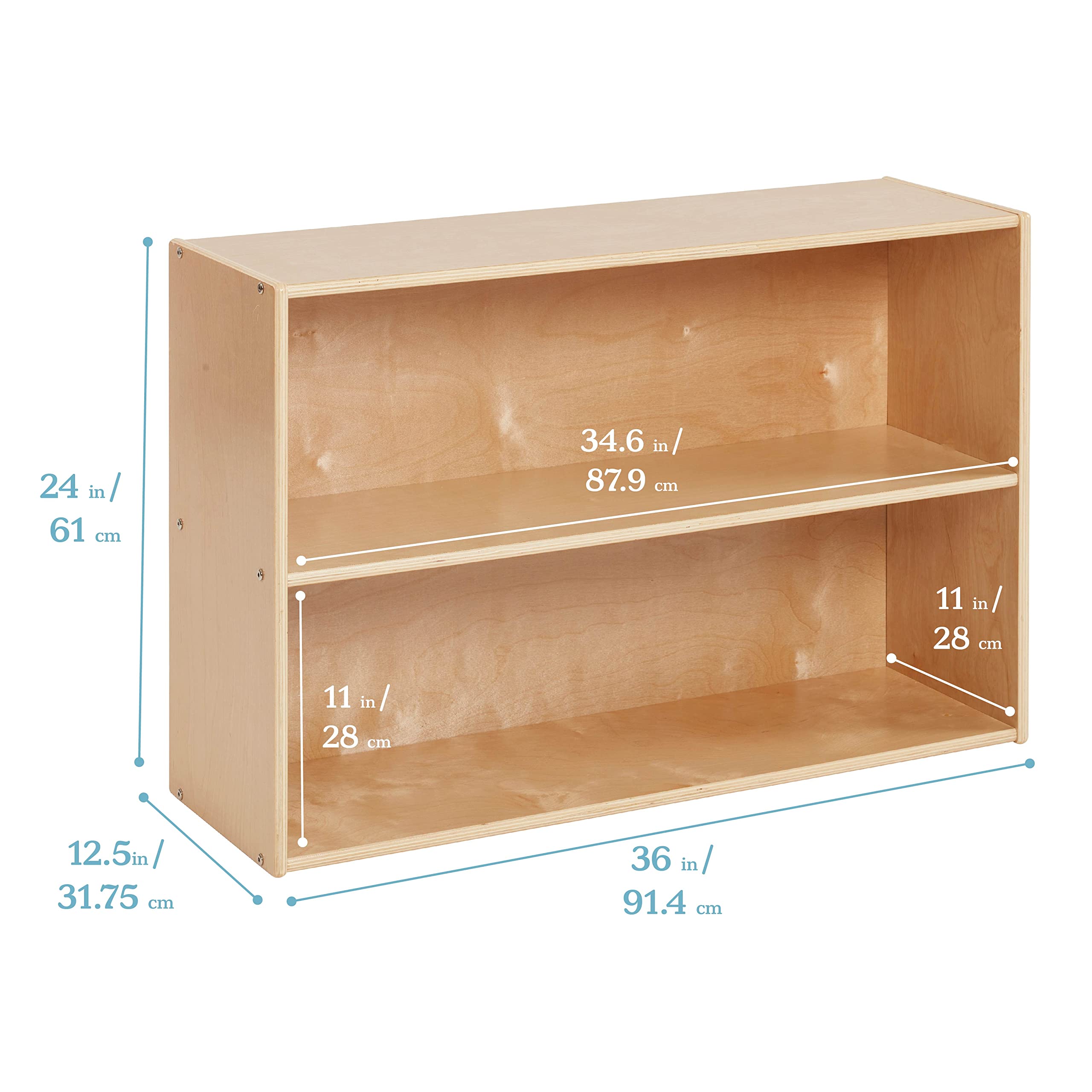 ECR4Kids Birch Streamline Book Display and Storage Cabinet Bundle - Natural Wood Kids Bookshelf for Classroom, Playroom & Home Organization | Perfect for Daycare, Preschool & Homeschool Learning Spaces
