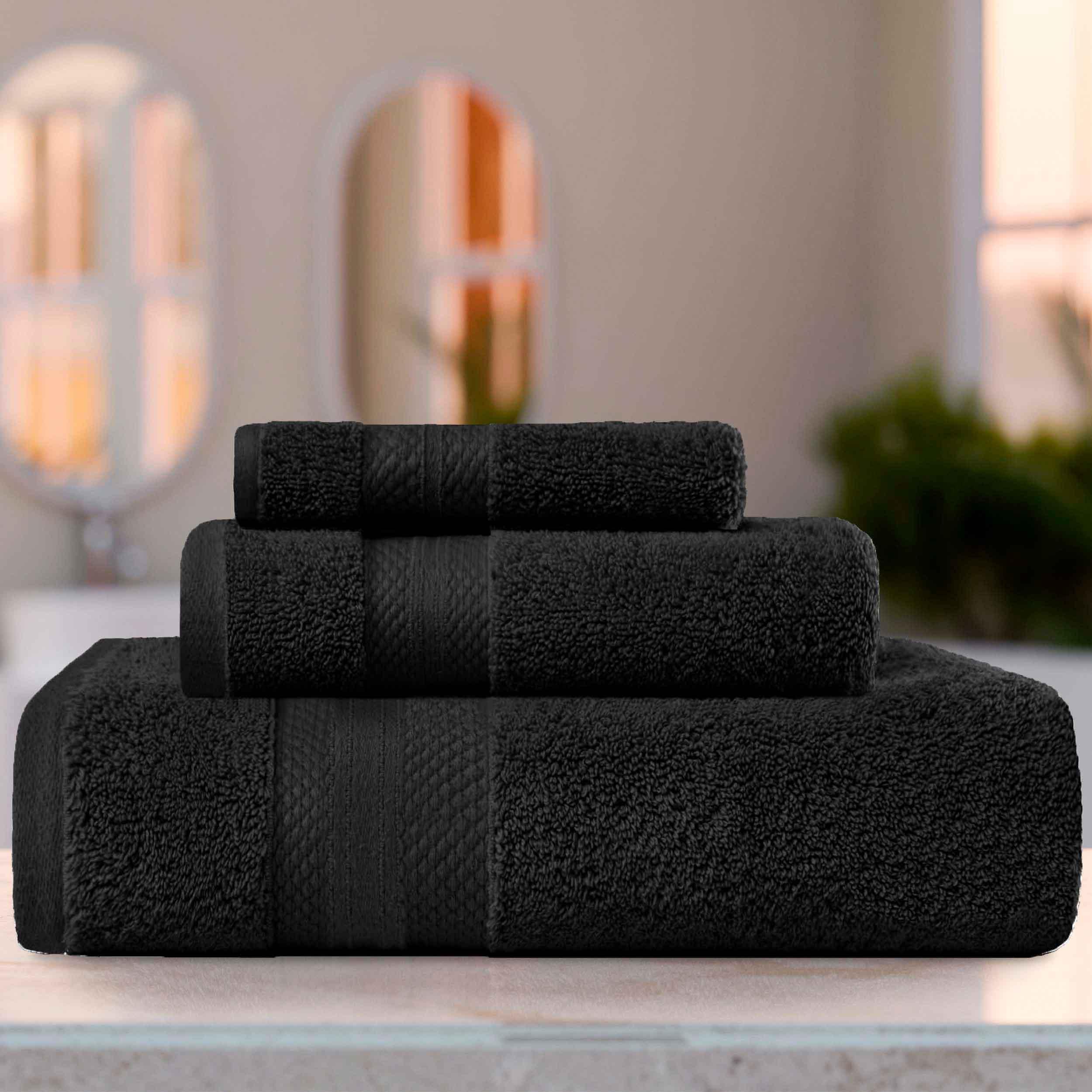 Premium Turkish Cotton 3-Piece Ultra Plush Bath Towel Set - Highly Absorbent, Soft & Luxurious for Spa, Bathroom, and Beach Use