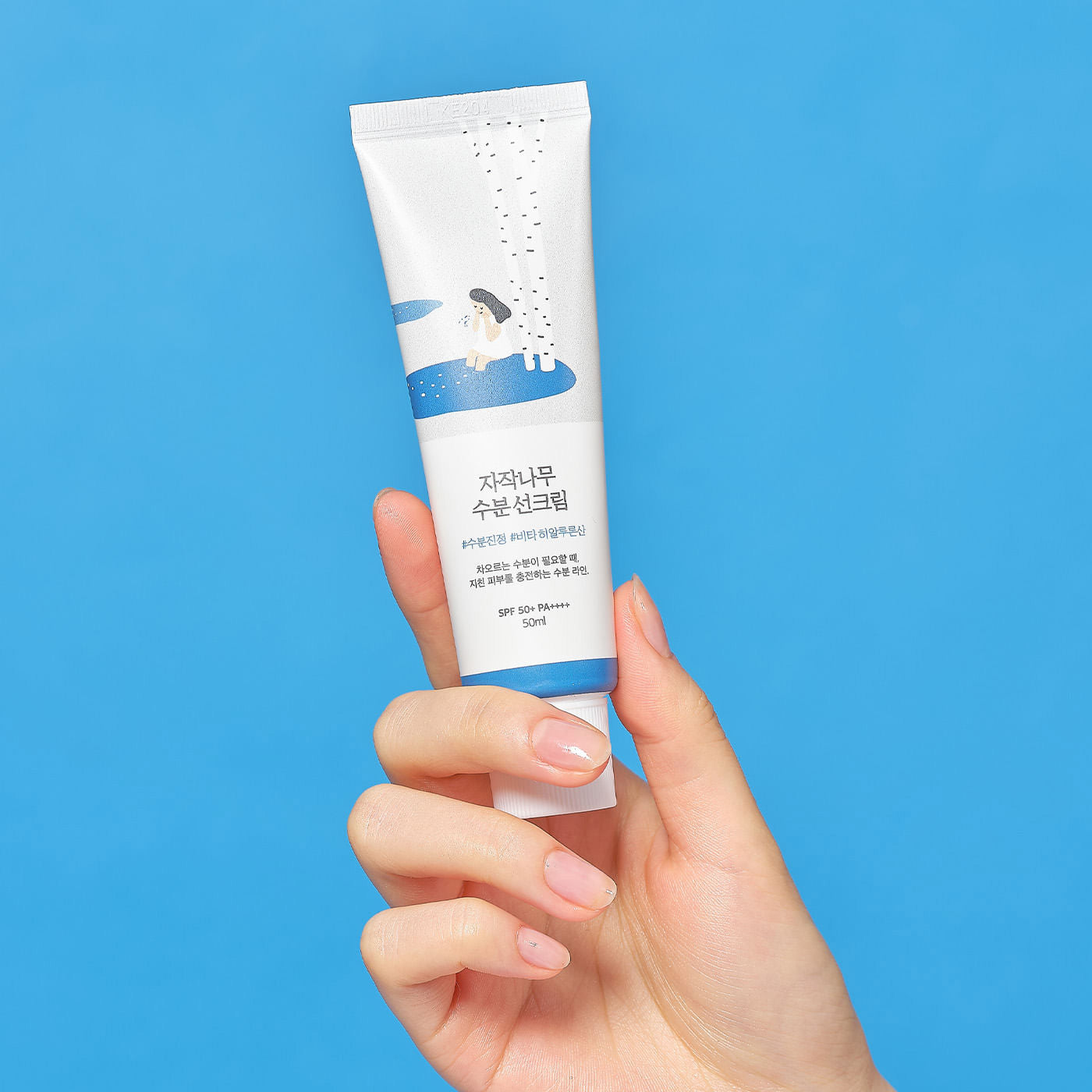 Round Lab Birch Juice Moisturizing Sunscreen SPF 50+ PA++++ - Korean Skincare for Face, Daily UV Protection, Brightening & Hydrating - Perfect for Outdoor Activities, Beach & Daily Wear