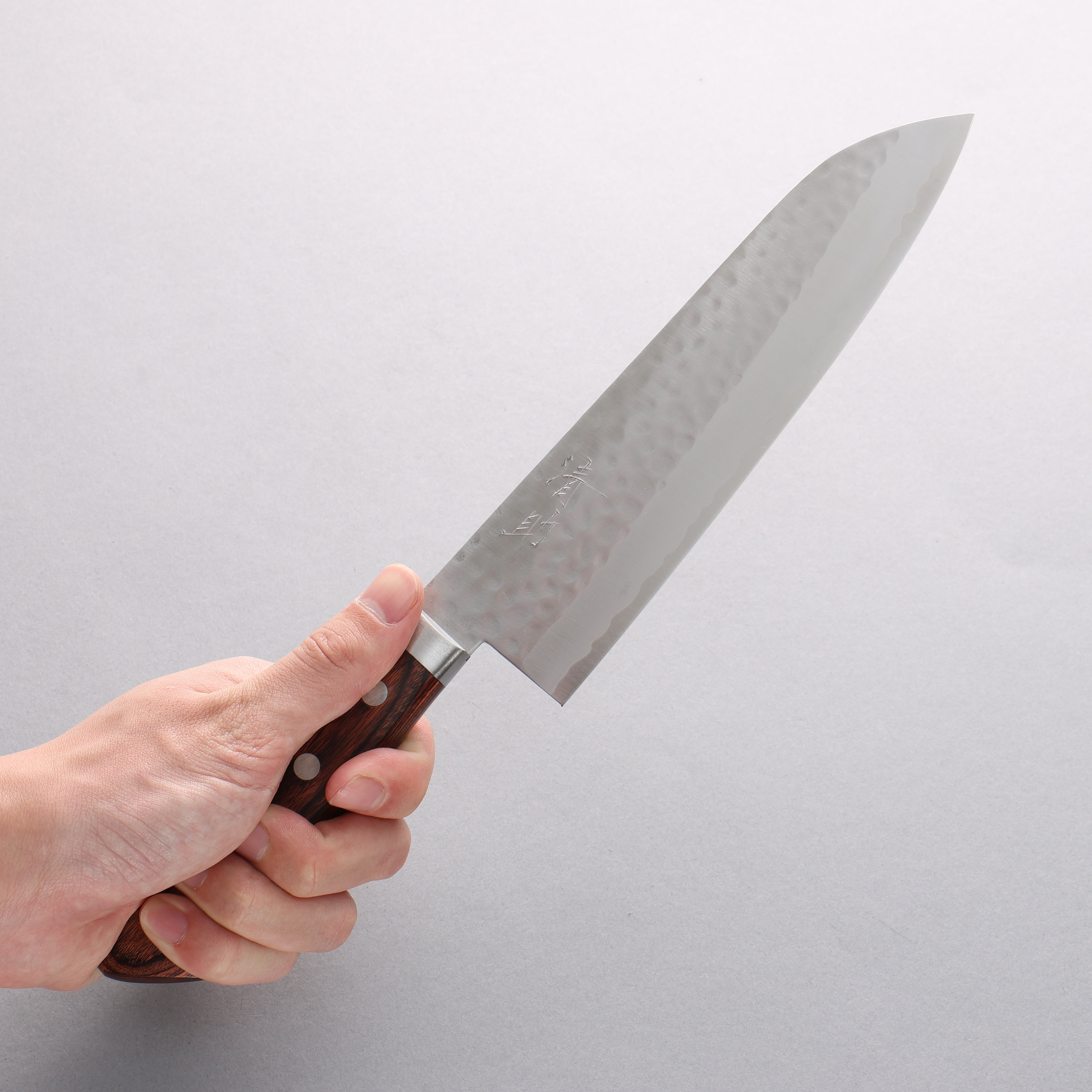 Premium Seisuke VG1 Hammered Gyuto 180mm Japanese Chef Knife with Mahogany Handle - Perfect for Sushi, Meat Slicing & Professional Kitchen Use