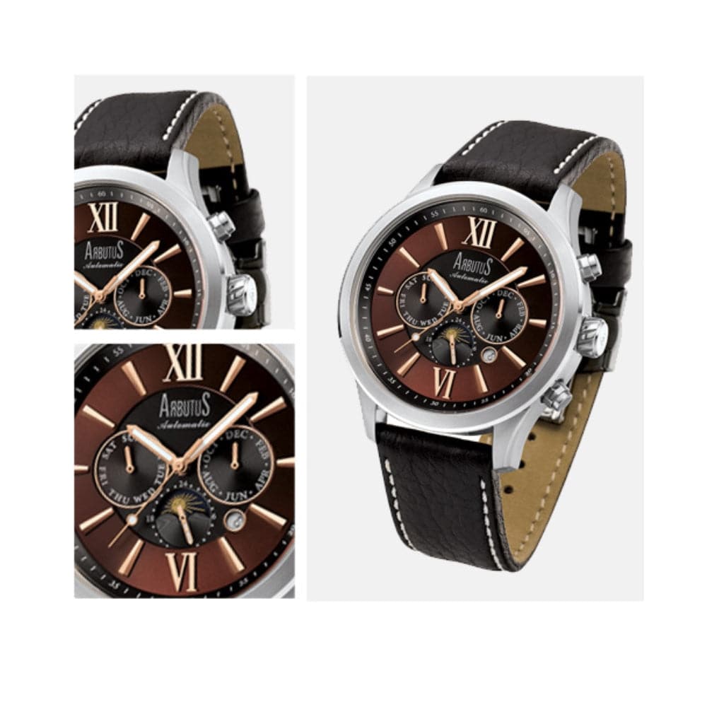 ARBUTUS AR902TRFB Men's Analog Quartz Watch - Stylish Stainless Steel Band, Water Resistant, Perfect for Business, Casual & Outdoor Activities