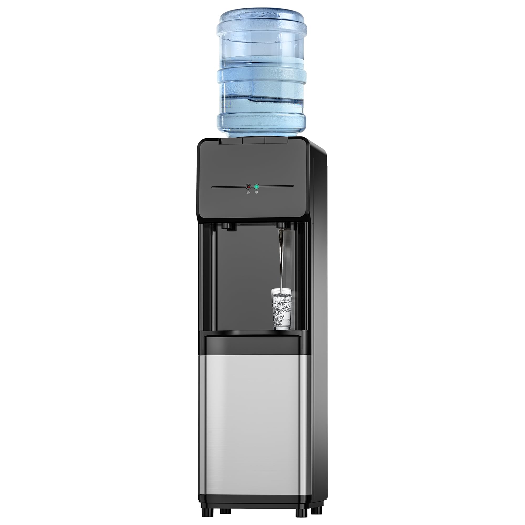 Euhomy Top Loading Hot & Cold Water Dispenser for 3/5 Gallon Bottles with Child Safety Lock - Energy Efficient Home & Office Water Cooler for Drinking, Coffee & Tea Making