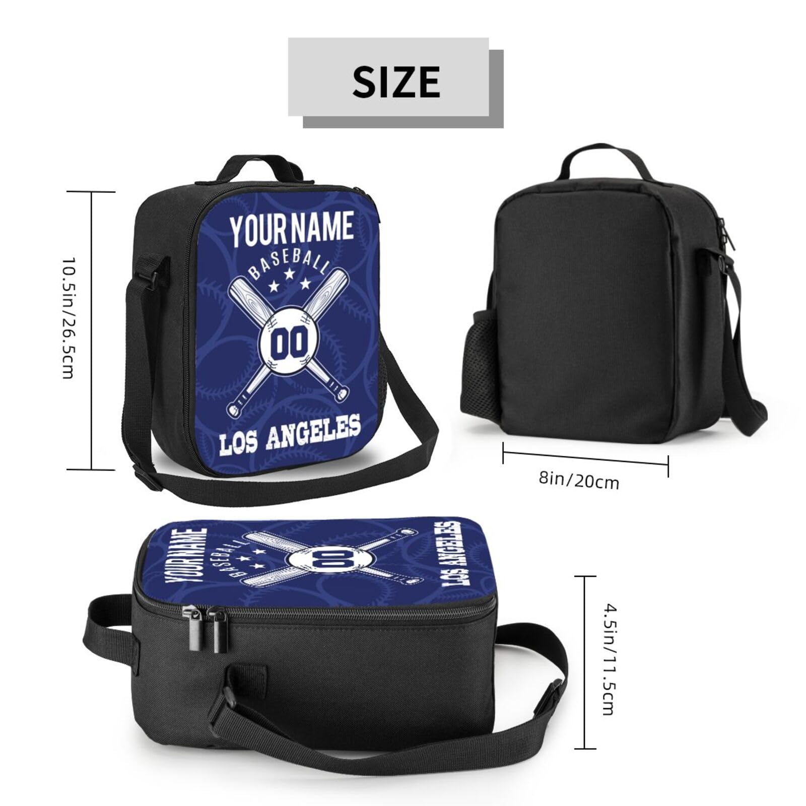Custom Insulated Lunch Box with Name & Number - Portable Cooler Lunch Bag for Kids, Men & Women - Perfect for School, Work & Outdoor Picnics