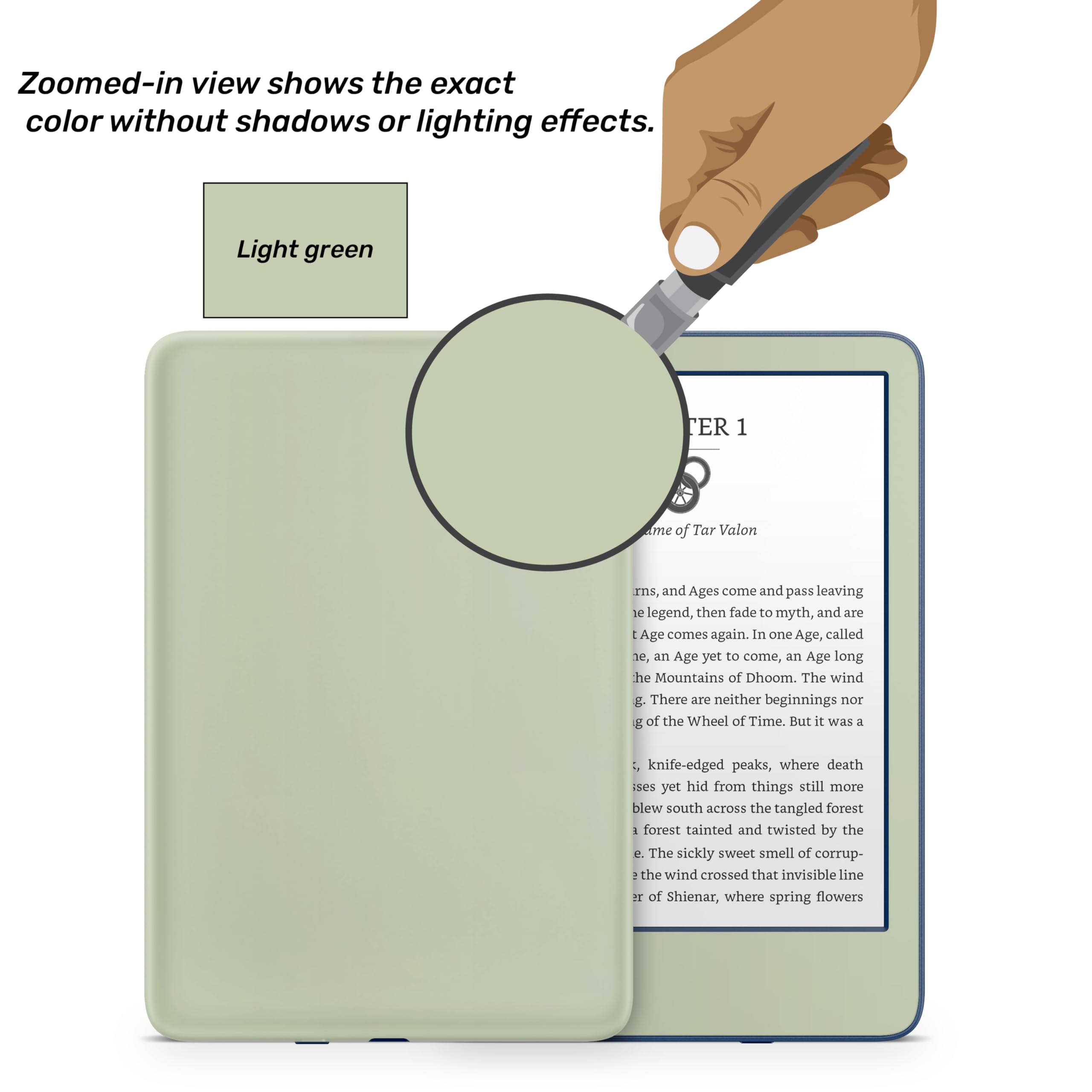 Premium 3M Vinyl Full Wrap Skin for Kindle (11th Gen, 2022) - Light Green Minimalist Decal Cover | Durable Protective Sticker for Reading, Travel & Daily Use