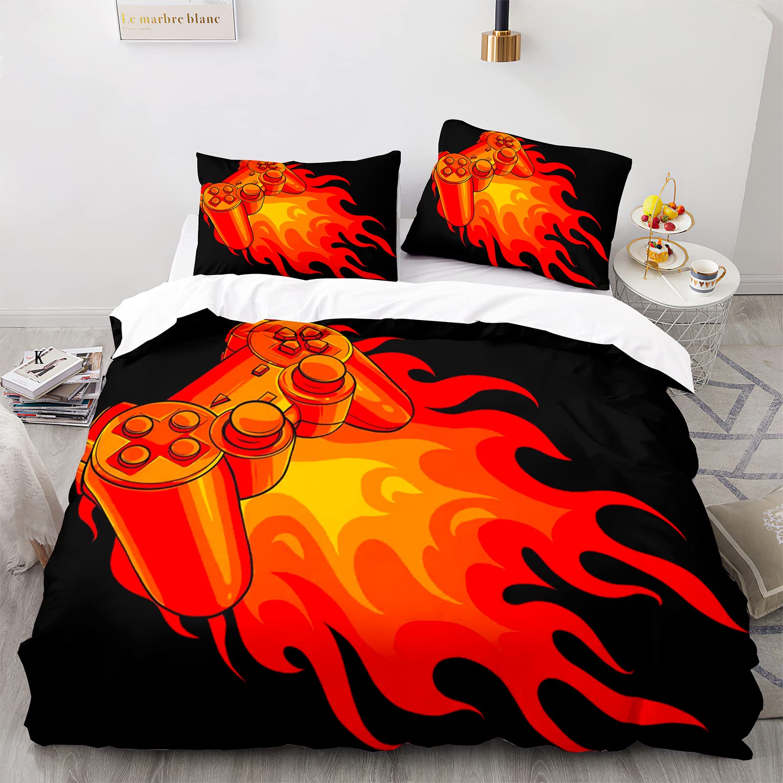 Stylish Duvet Cover Set - Twin Size Bedding with Full Character Print | Soft Quilt & Comforter Cover for Cozy Bedroom Decor | Perfect for Kids' Rooms, Guest Beds & Dorm Essentials