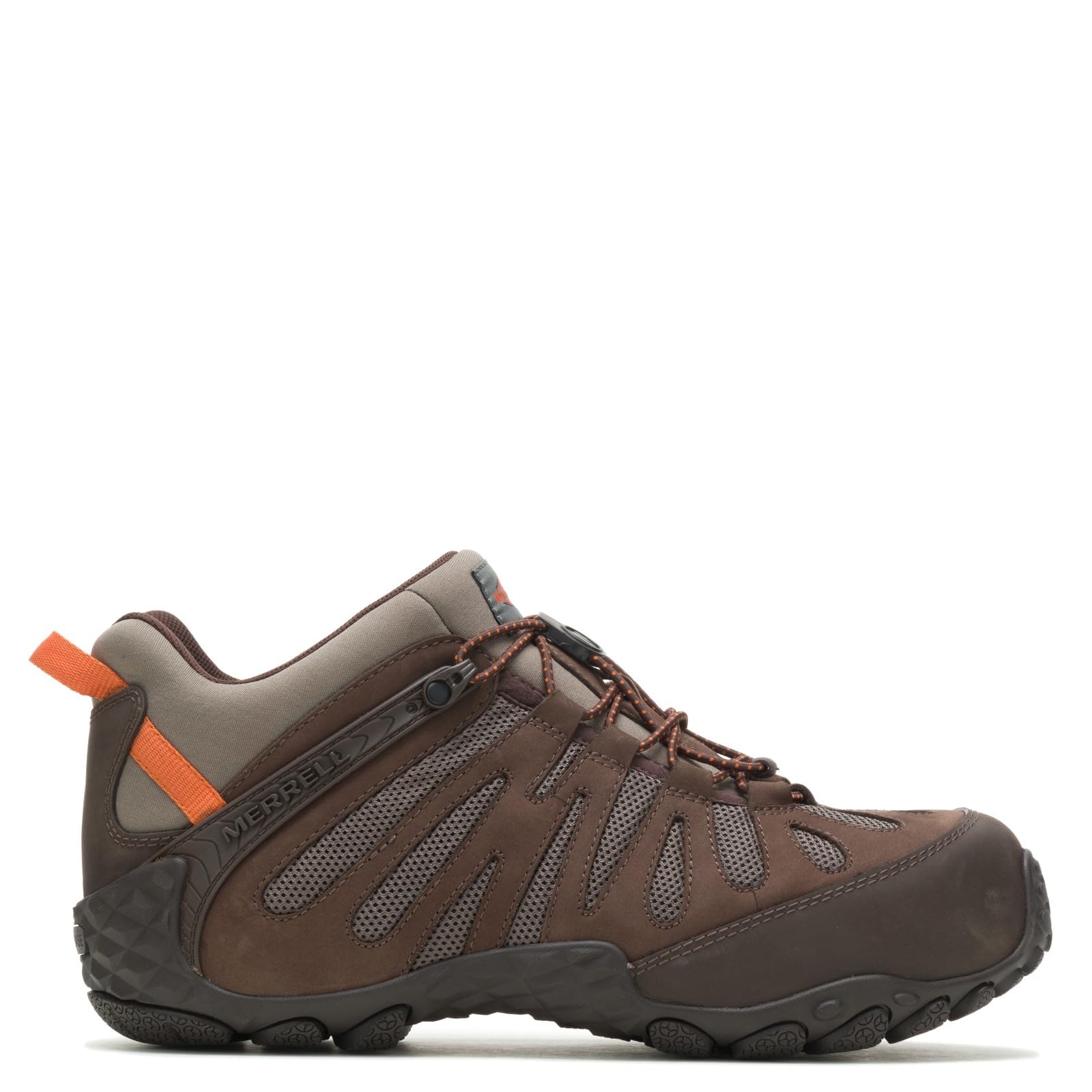 Merrell Men's Chameleon Flux Stretch Carbon Fiber Work Shoes - Lightweight Safety Toe Industrial Boots for Construction, Warehouse & Outdoor Work