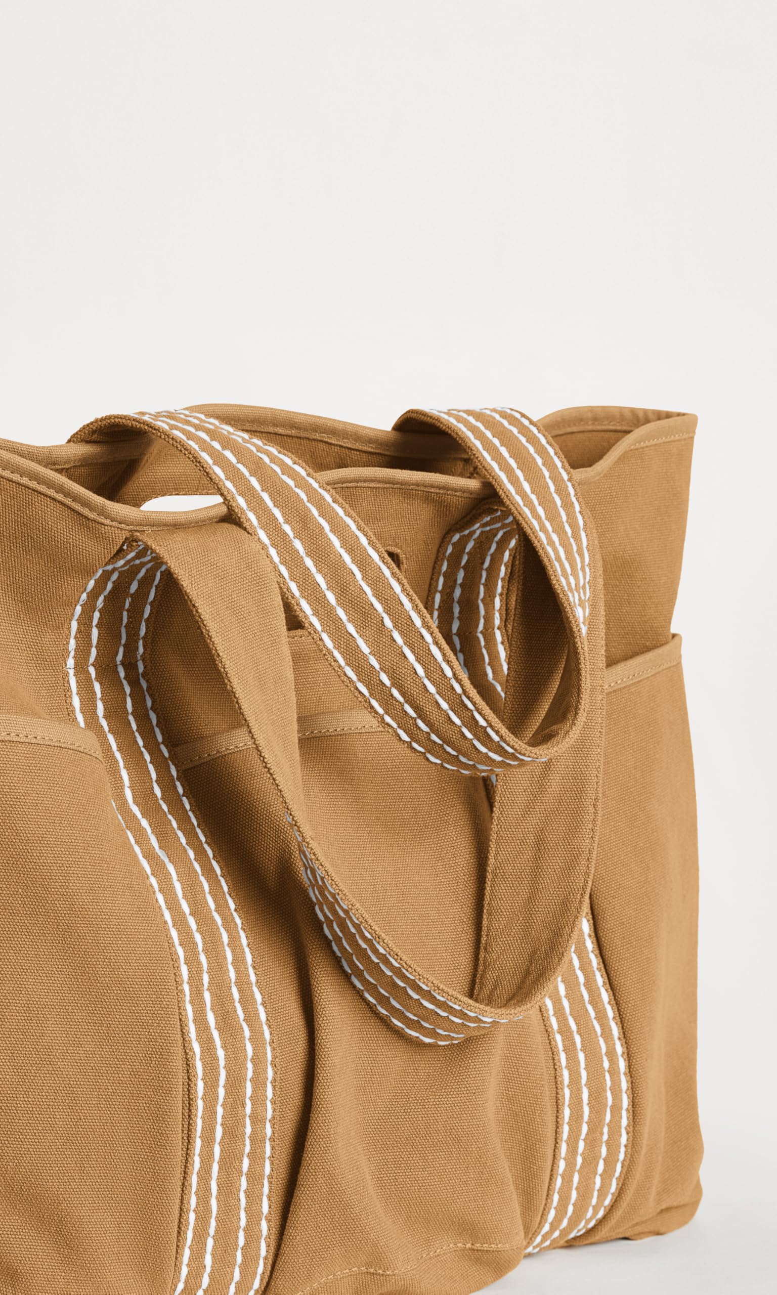ODODOS 29L Oversized Canvas Tote Bag - Large Capacity Open Top Shoulder Bag for Women, Gym, Workout, Shopping, Beach & Travel - Perfect for Work, School, Yoga and Daily Use