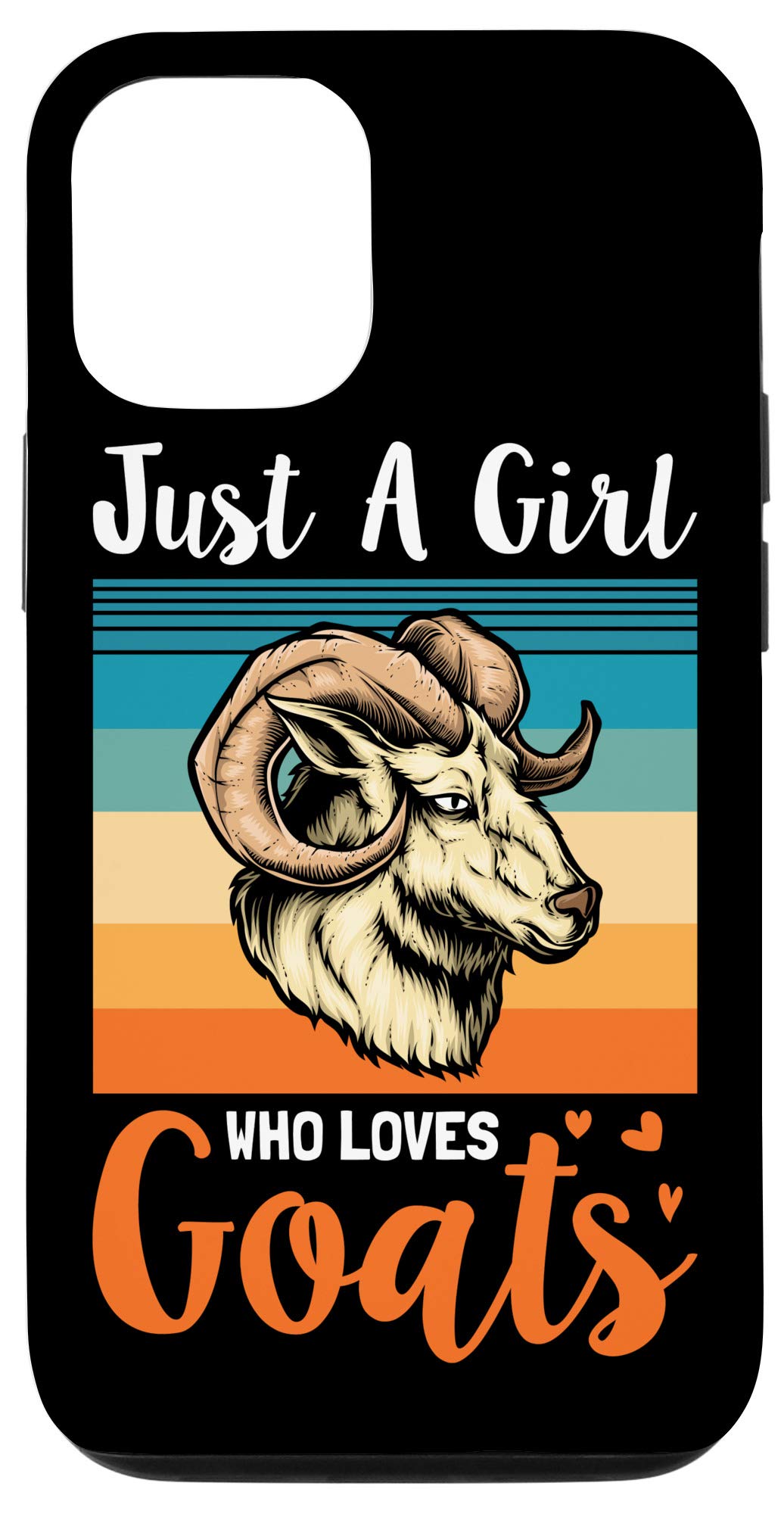 Vintage Goat Design iPhone 12/12 Pro Case for Women - Cute Animal Print Protective Phone Cover - Perfect Gift for Goat Lovers, Farm Enthusiasts & Country Style (Use at Home, Office, Outdoor Adventures)