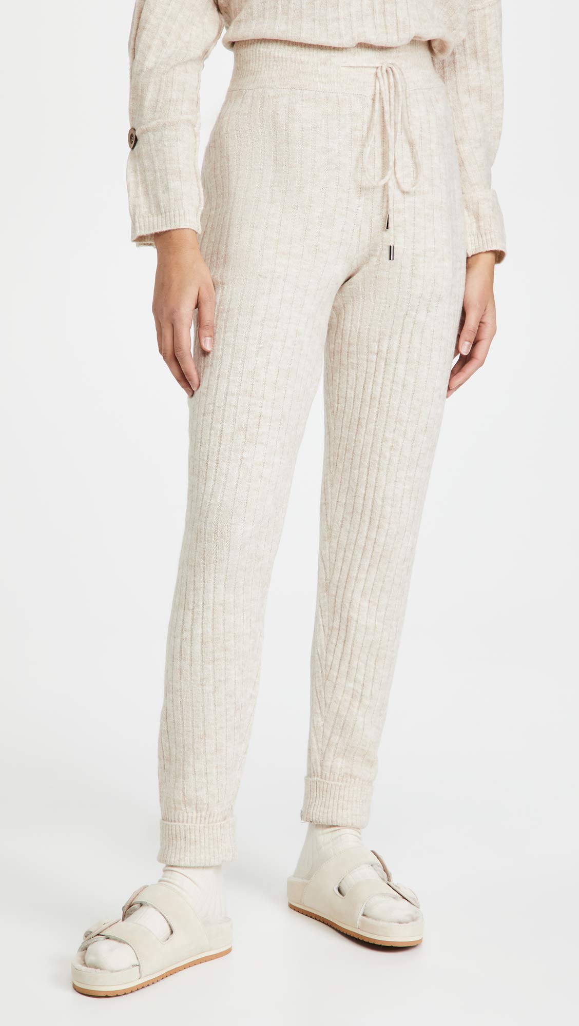 FP Movement Women's Around The Clock Joggers - Soft High-Waisted Lounge Pants for Yoga, Running & Travel - Oatmeal Off White XS - Comfortable Casual Wear for Home & Gym