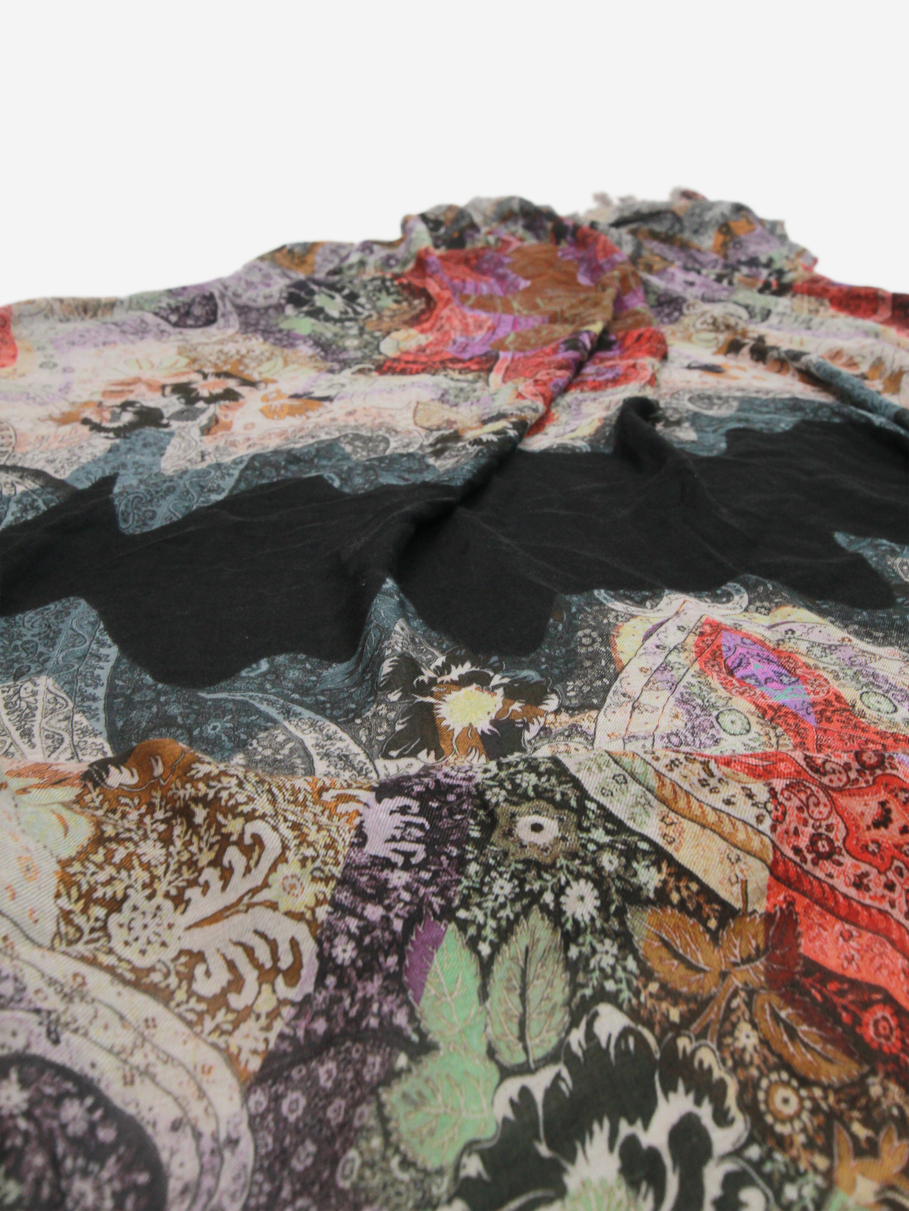 Stylish Multi Floral Printed Scarf for Women - Lightweight Fashion Accessory for Spring, Summer, Beach & Travel Outfits