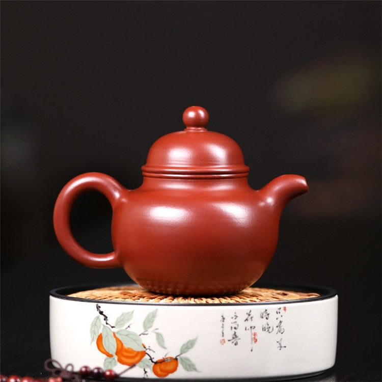 Premium Red Clay Big Belly Teapot - Handcrafted Yixing Style Teapot for Oolong & Pu-erh Tea | Perfect for Tea Ceremonies, Home Decor & Gift Giving