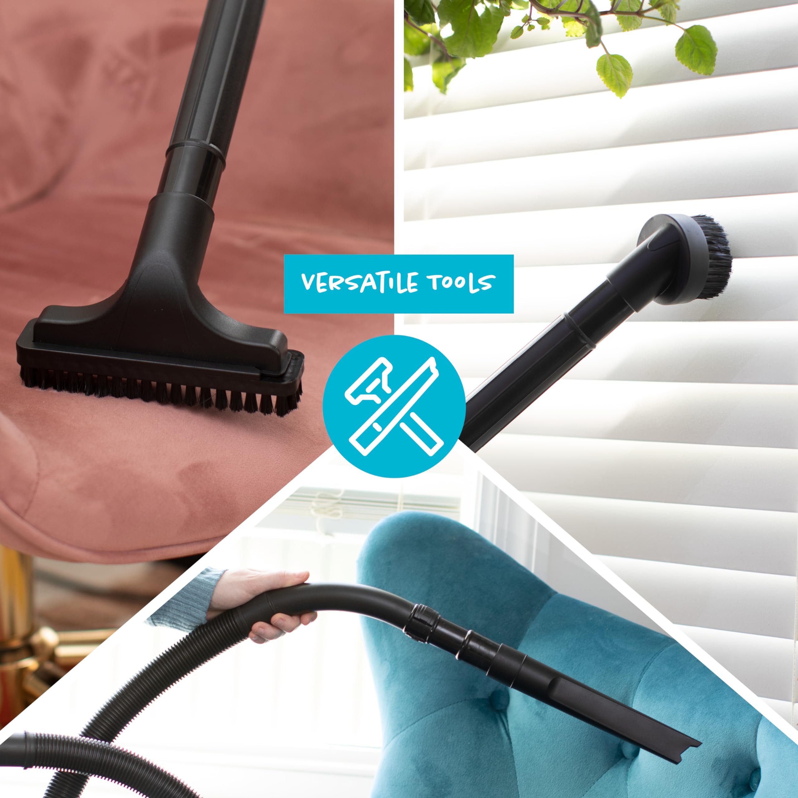 Simplicity Sport S100.6 Compact Vacuum - Lightweight for Stairs & RVs with Attachments