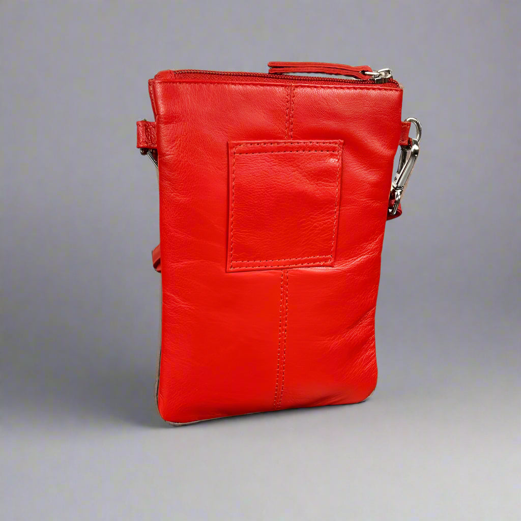 Stylish Greenwood Leather Mini Crossbody Bag with 3 Secure Zipper Pockets - Perfect for Travel, Shopping & Everyday Use