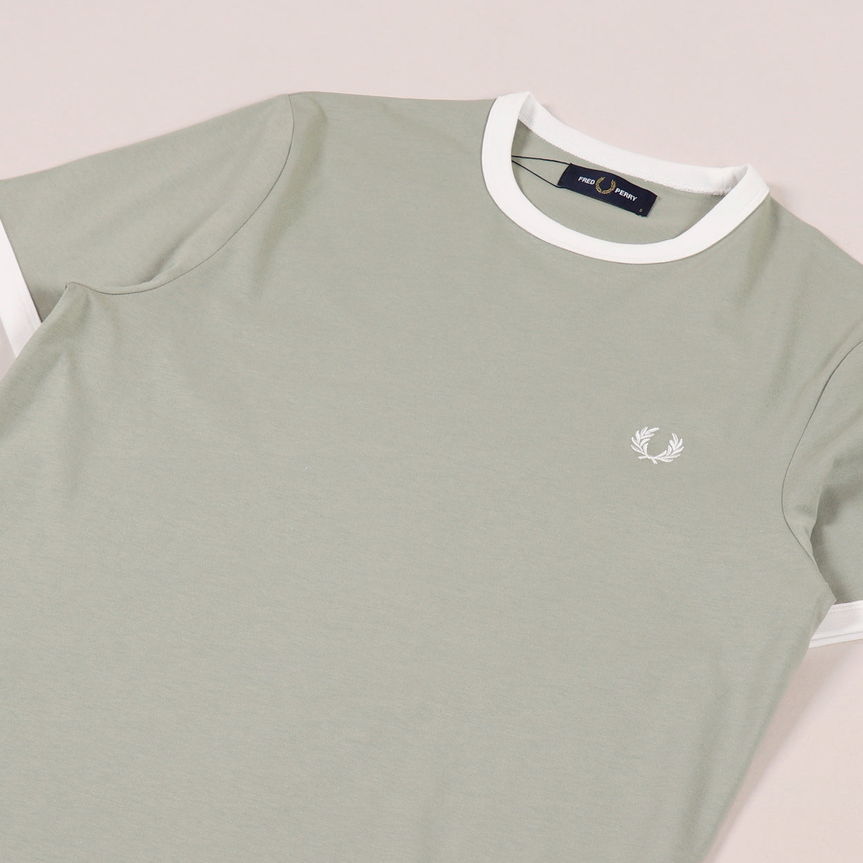 Fred Perry Seagrass Ringer T-Shirt - Men's Classic Cotton Short Sleeve Tee with Contrast Trim - Perfect for Casual Wear, Street Style & Summer Outfits
