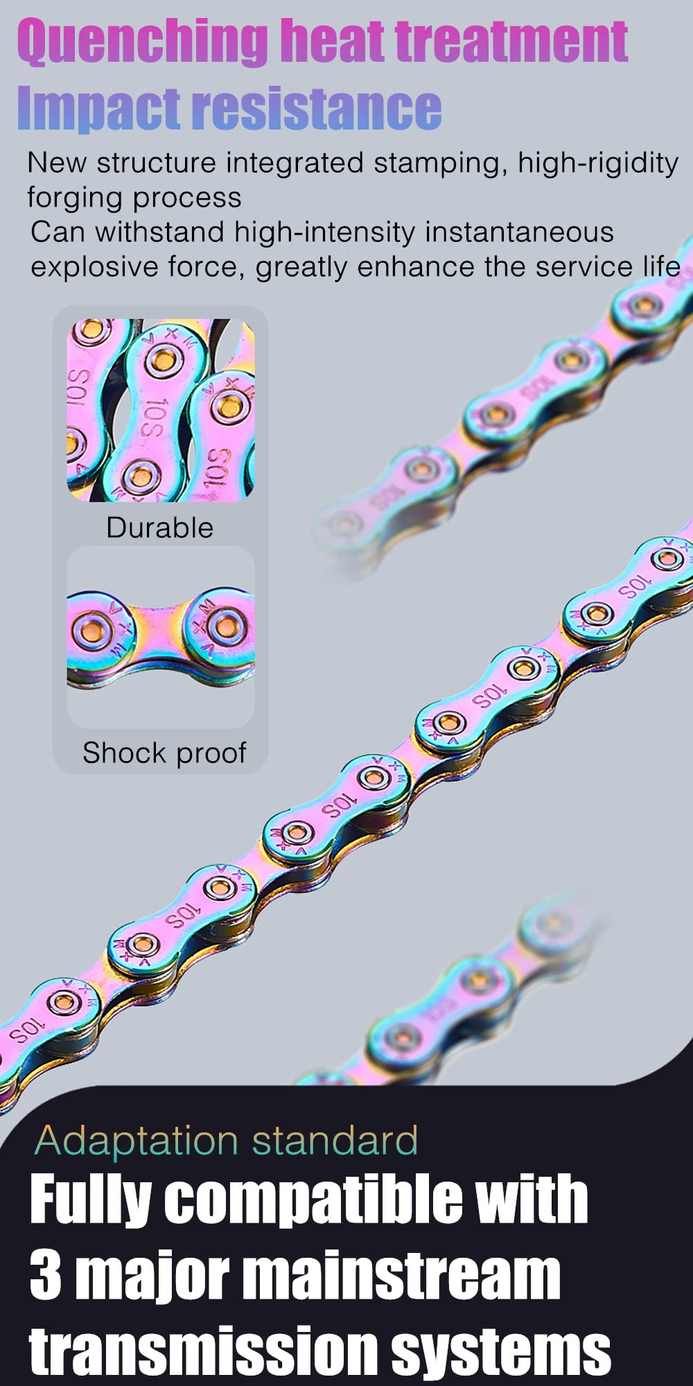 Rainbow Bike Chain 6/7/8 Speed - 1/2