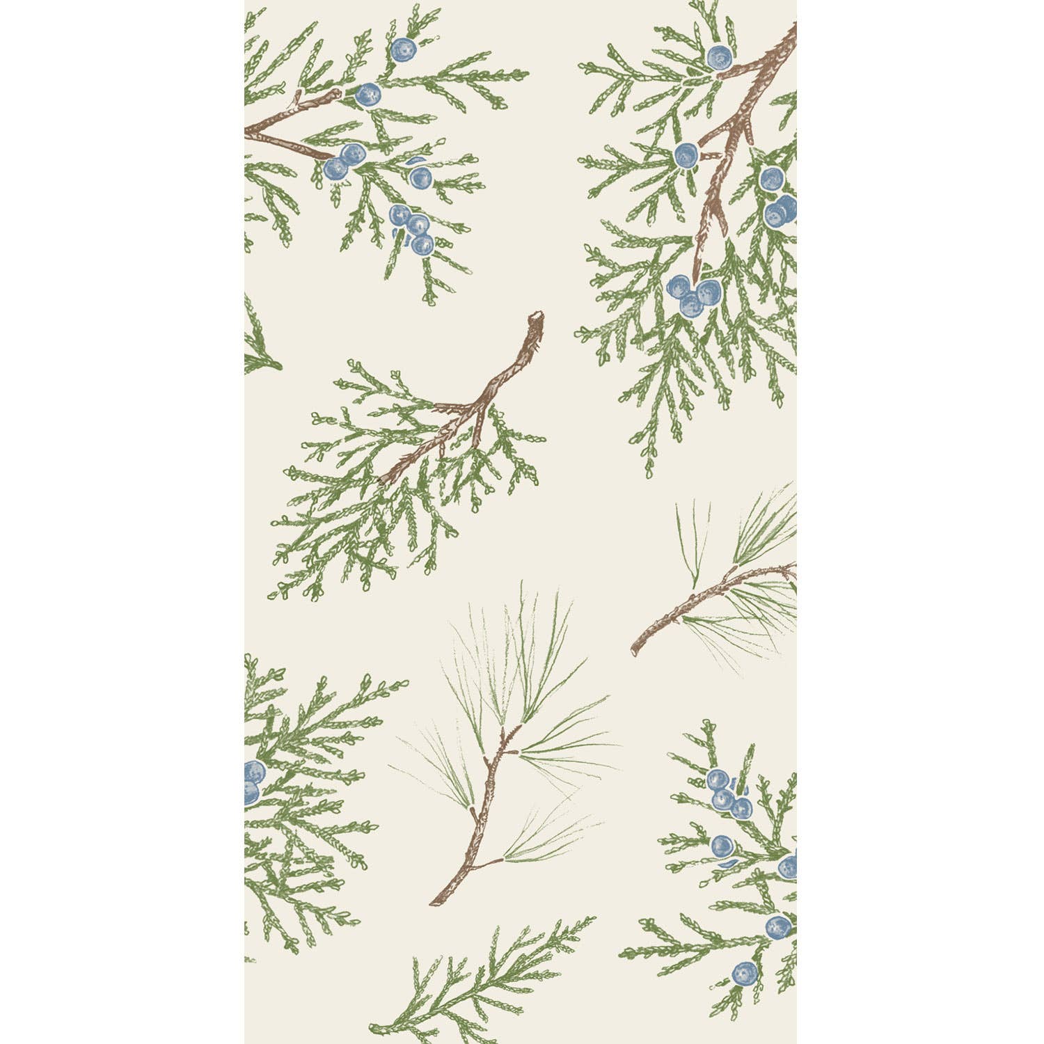 Hester & Cook Juniper Sprigs Guest Napkins - Elegant Floral Design Paper Napkins for Weddings, Parties & Special Events