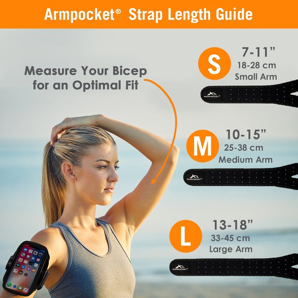 Armpocket Mega i 40 Running Belt - Waterproof Fitness Armband for iPhone 40 with Reflective Stripes (Rainbow Color) | Perfect for Jogging, Hiking & Gym Workouts