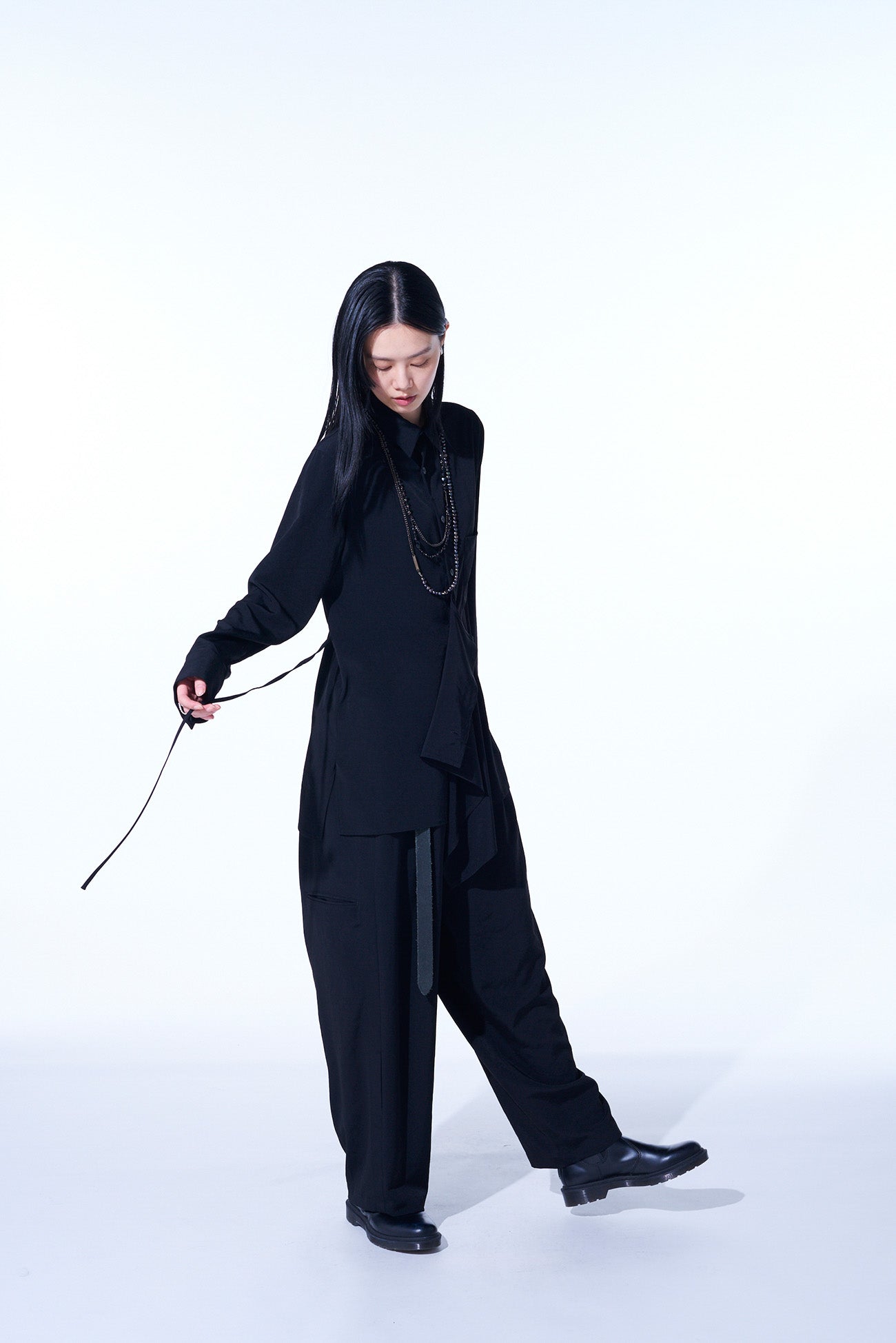 Elegant Crepe de Chine Draped Shirt for Women - Soft Flowy Blouse for Office, Party & Date Night Outfits
