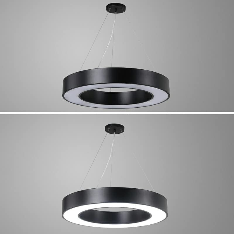 Modern White LED Acrylic Circle Pendant Light - 19.5 Inch Contemporary Ceiling Lamp for Dining Room, Kitchen Island & Bedroom Lighting