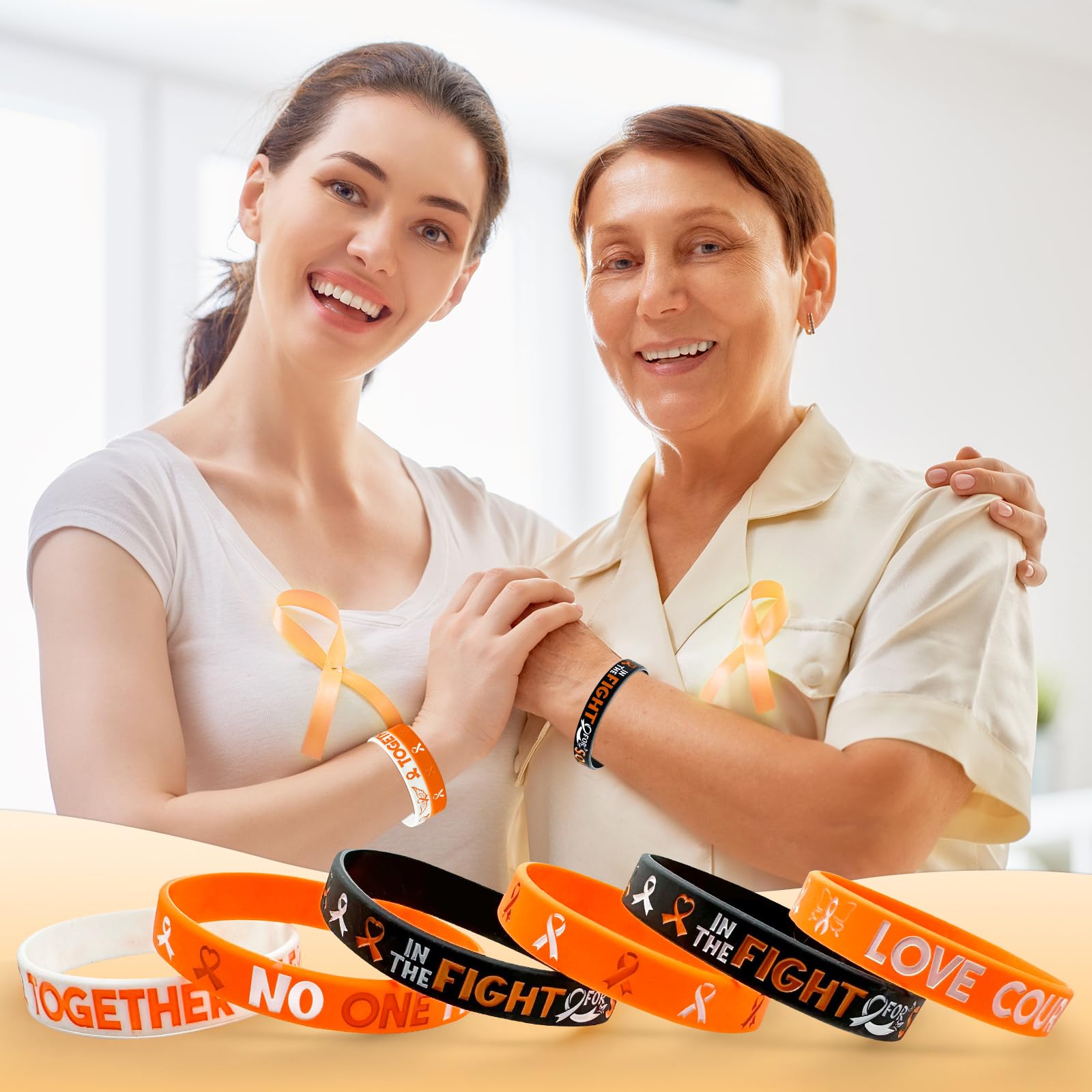 30 Pcs Orange Silicone Awareness Bracelets for Leukemia, Kidney Cancer & Lymphoma Support - Unisex Charity Wristbands for Social Events, Fundraisers & Cancer Awareness Campaigns - Show Your Support for Patients & Survivors
