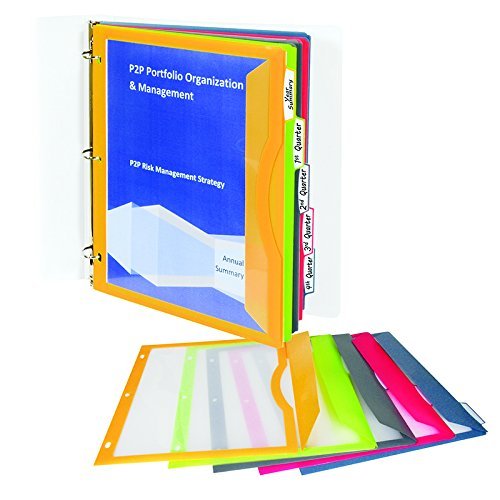 CLine Binder Pockets with Write-On Tabs - Office Supplies Cli06650 by C-Line Products Inc - Perfect for School, Work & Document Organization