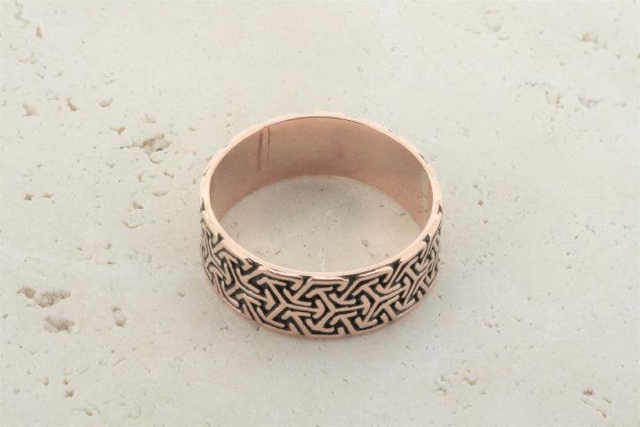 Geometric Copper Band Ring - Elegant Handmade Jewelry for Women, Perfect for Everyday Wear, Parties & Special Occasions