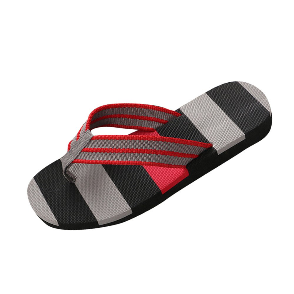 Ankarnis Men's Flip Flop Slippers - Comfortable Summer Sandals for Indoor & Outdoor Use - Lightweight & Breathable Beach Shoes for Men (Grey, Size 42) - Perfect for Poolside, Beach, and Casual Wear