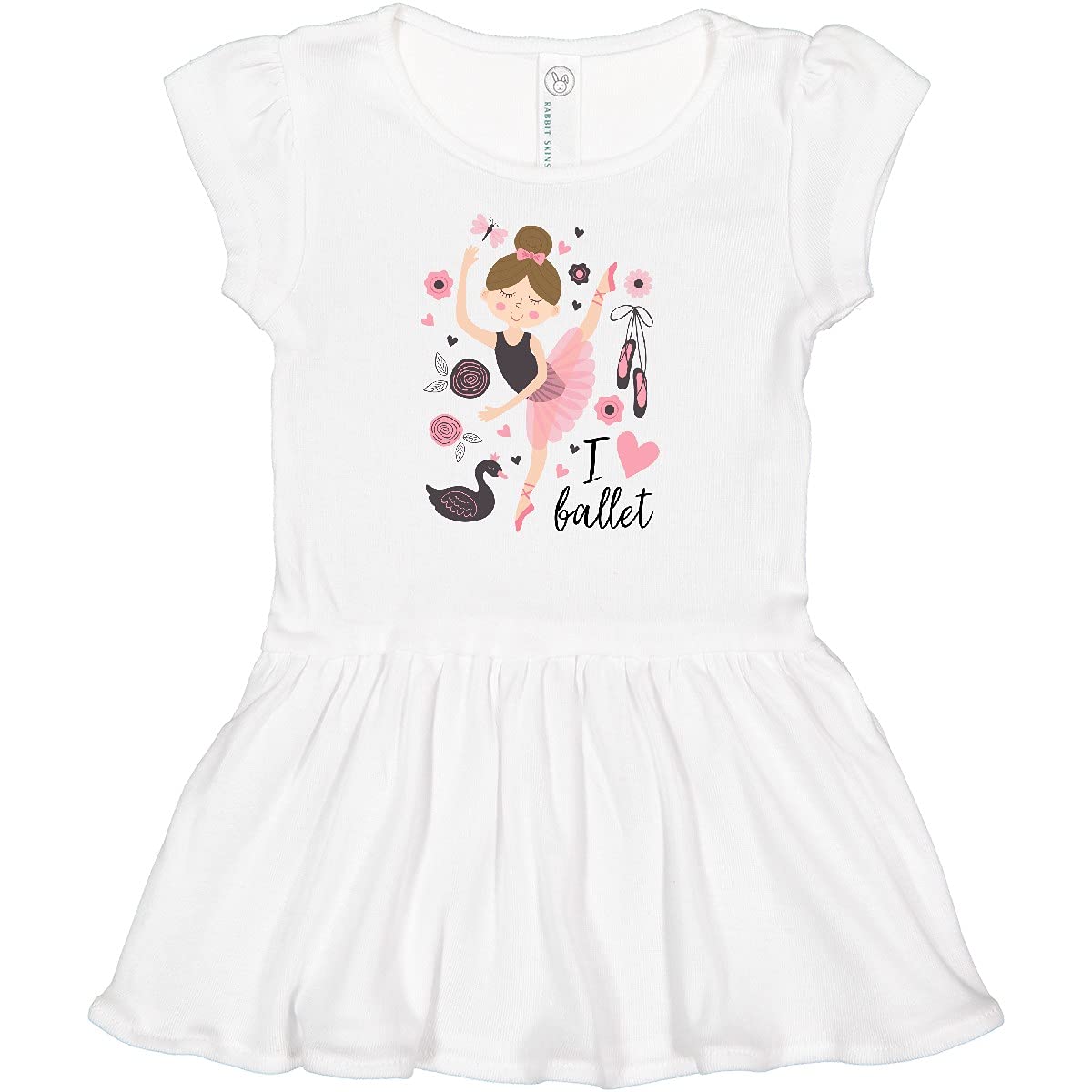 Inktastic Ballerina I Love Ballet Dance Infant Dress - Cute Baby Girl Outfit for Ballet Class, Recital & Dance Performances