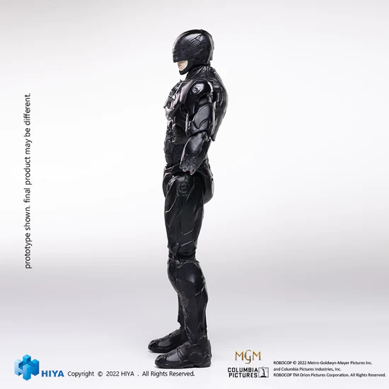 1/18 Scale HIYA 4-Inch Action Figure - Exquisite Mini Series ROBOCOP 2014 Battle Damage Edition | Highly Detailed Collectible for Movie Fans & Action Figure Enthusiasts | Perfect for Display, Photography & Role-Playing Scenes