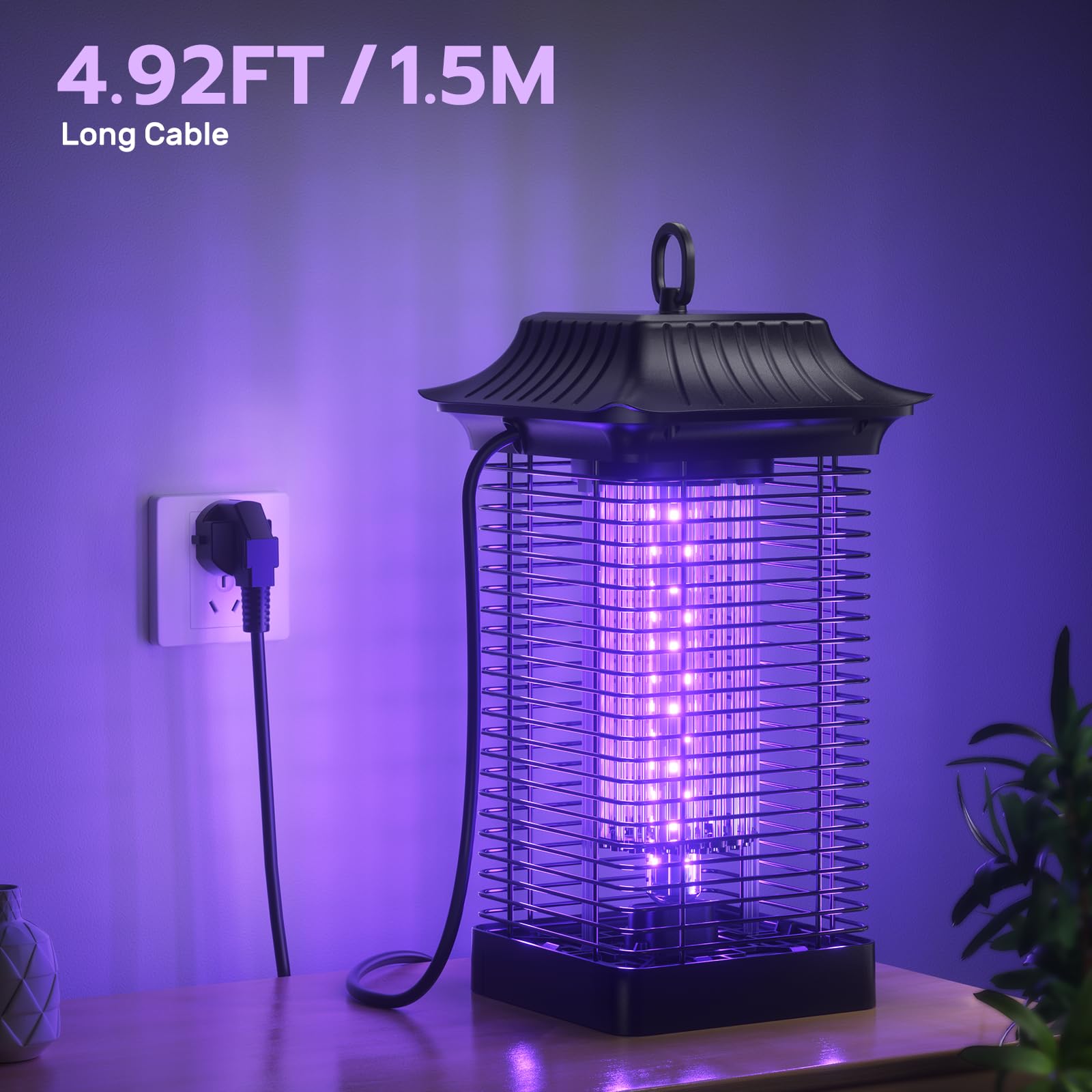 High-Powered Electric Bug Zapper - Indoor & Outdoor Insect Fly Trap for Home, Patio, and Garden Protection