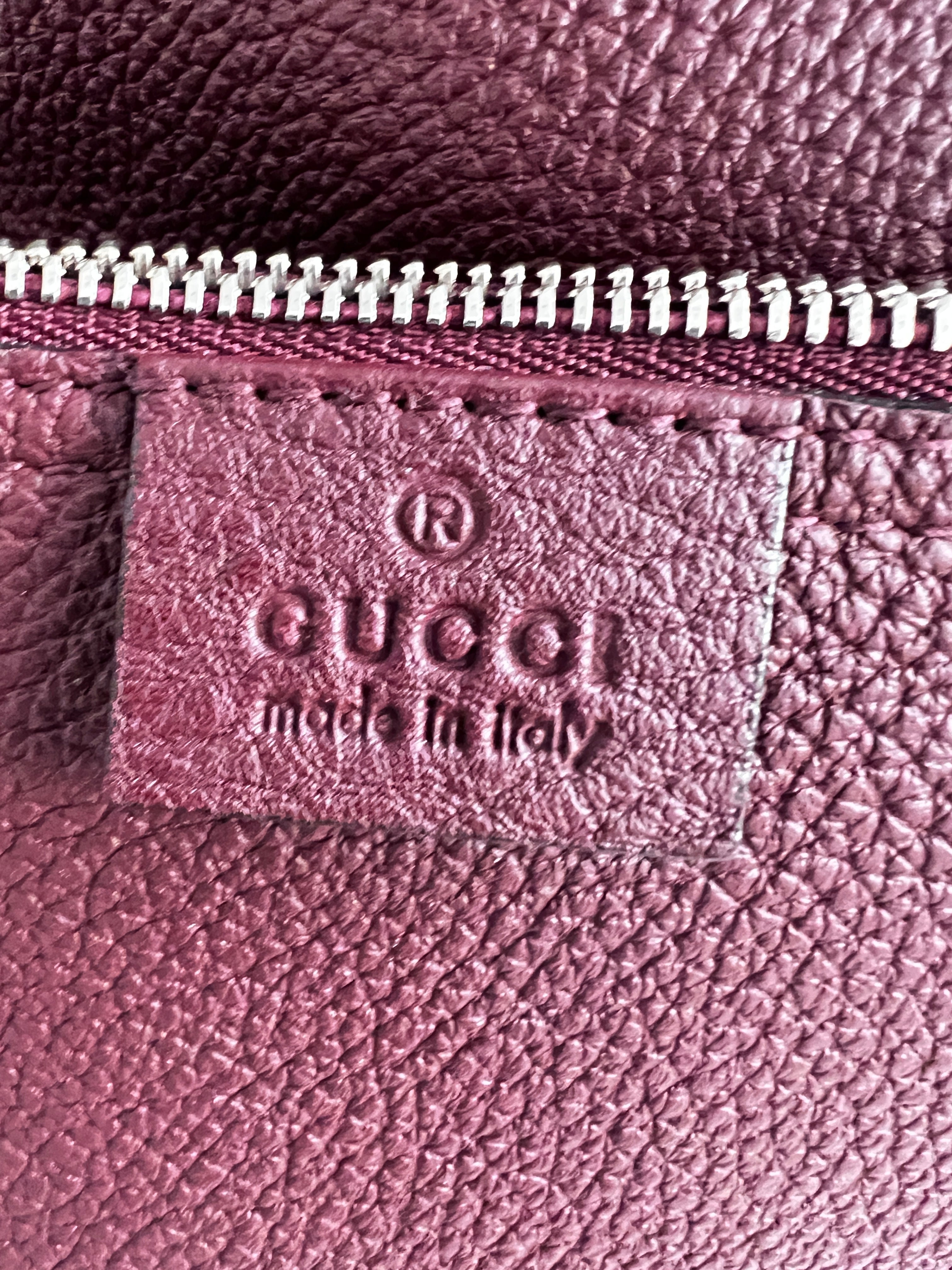 Gucci Oxblood Grain Leather Jackie Hobo Bag - Medium Size Crossbody Purse for Women | Perfect for Work, Travel & Everyday Use