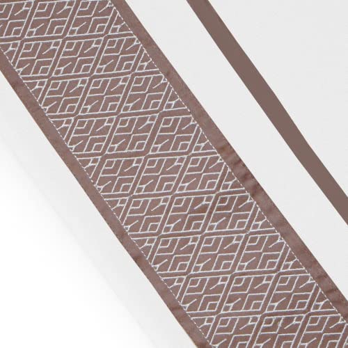 17 - Taupe Embroidered - Ivory Sheet