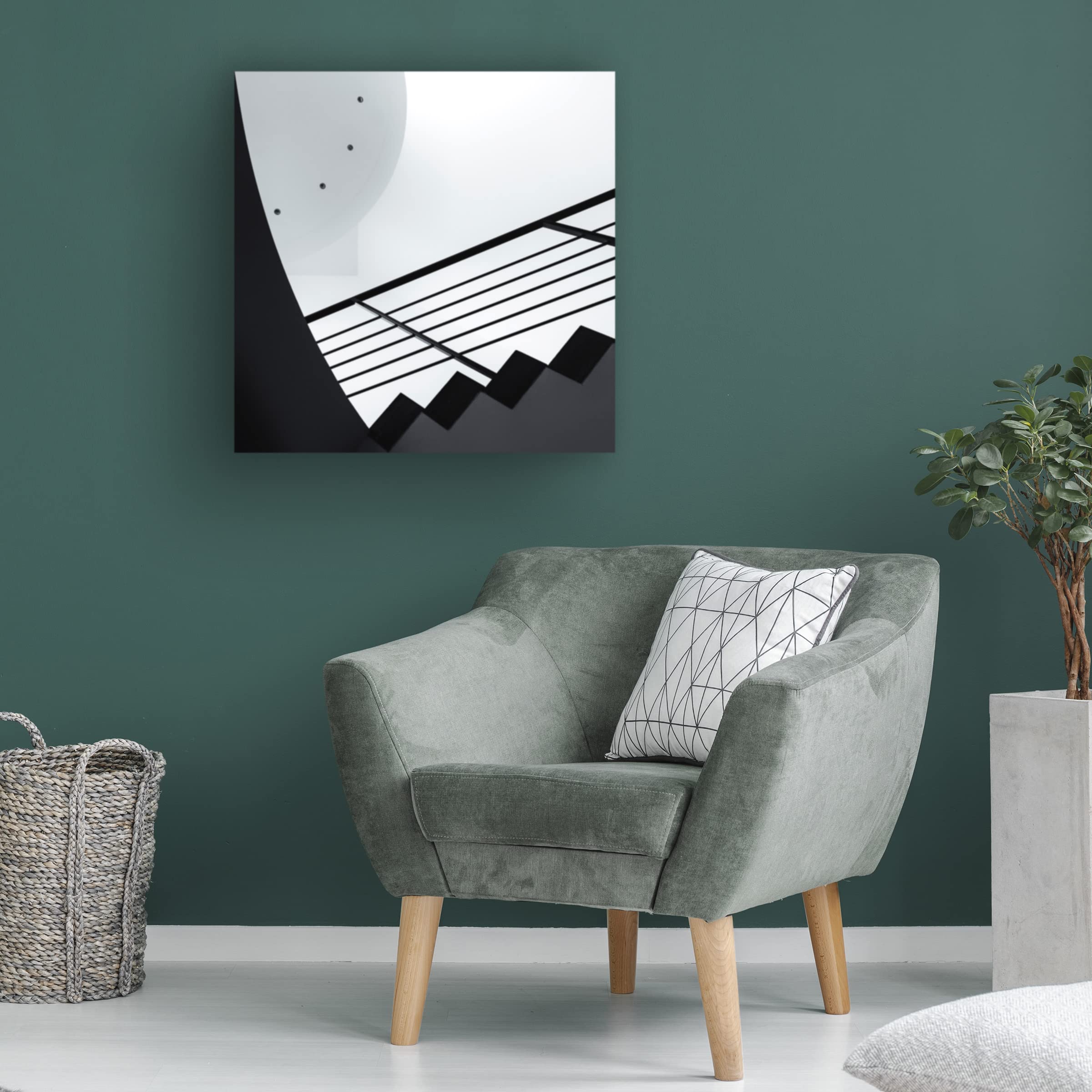 Gerard Jonkman 'Geometry' Abstract Canvas Wall Art Print - Modern Home & Office Decor for Living Room, Bedroom