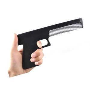 GeekGoodies Plastic Gun Mafia Hair Comb - Multicolor Styling Comb for Men & Women | Perfect for Cosplay, Halloween Costumes & Themed Parties