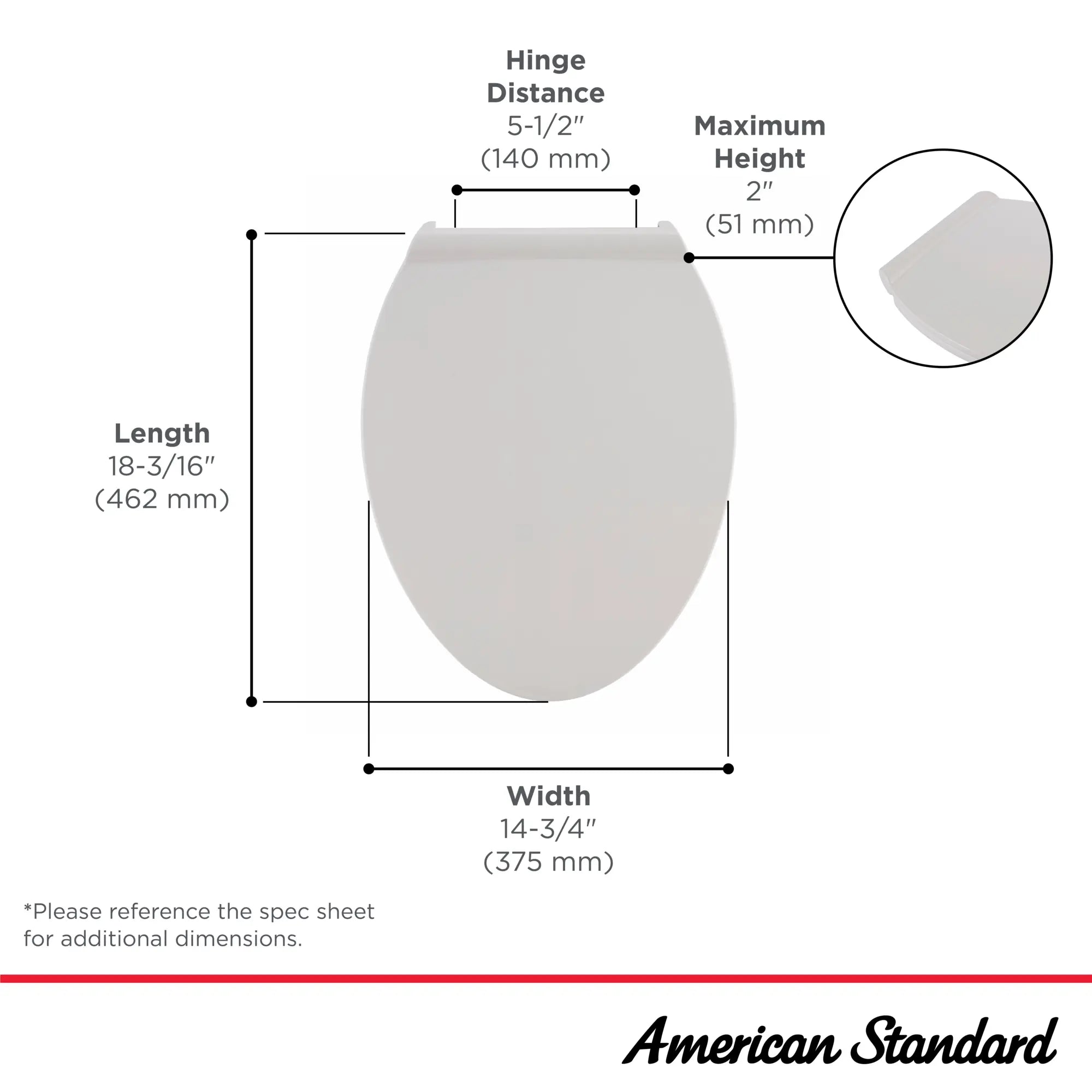 Contemporary Slow Close & Easy Lift Off Elongated Toilet Seat for VorMax® CleanCurve® Style Rims - Soft Close Hinges, Universal Fit for Most Elongated Toilets, Perfect for Modern Bathrooms & Home Renovations