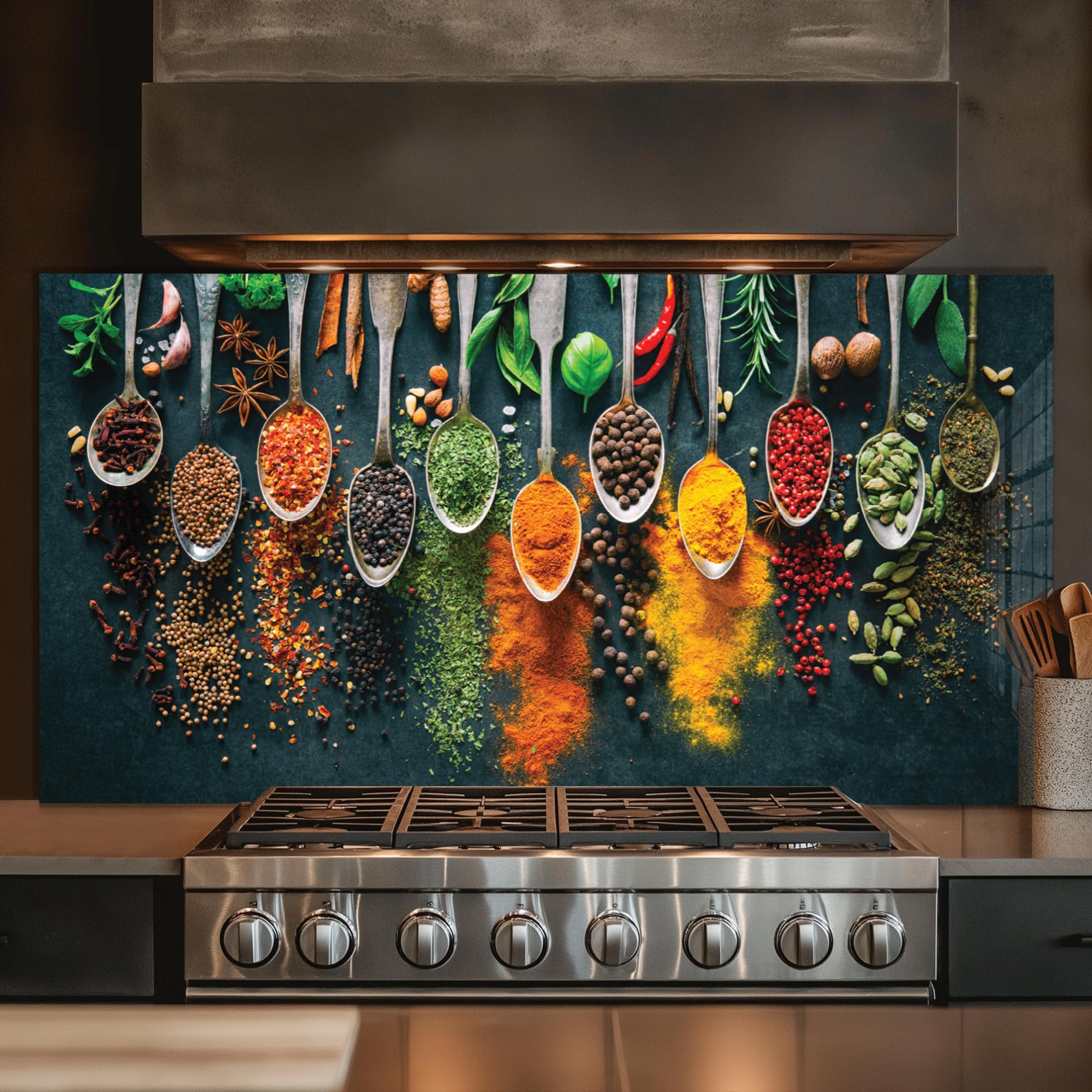 Tempered Glass Kitchen Backsplash - 24x30