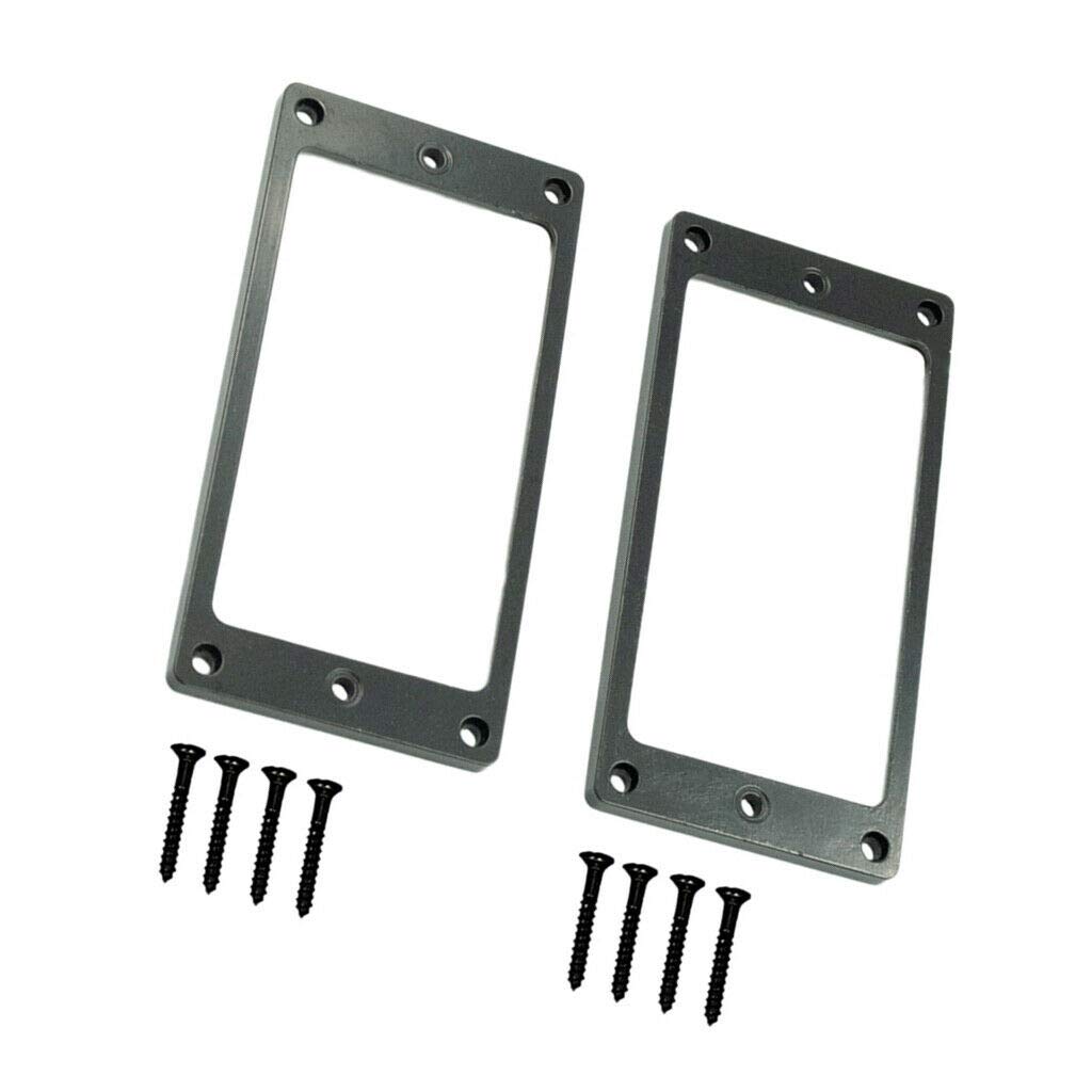 2x Plastic Pickup Frame Mounting Rings for LP Electric Guitar - Black Replacement Parts | Perfect for Gibson Les Paul Style Guitars & DIY Guitar Upgrades