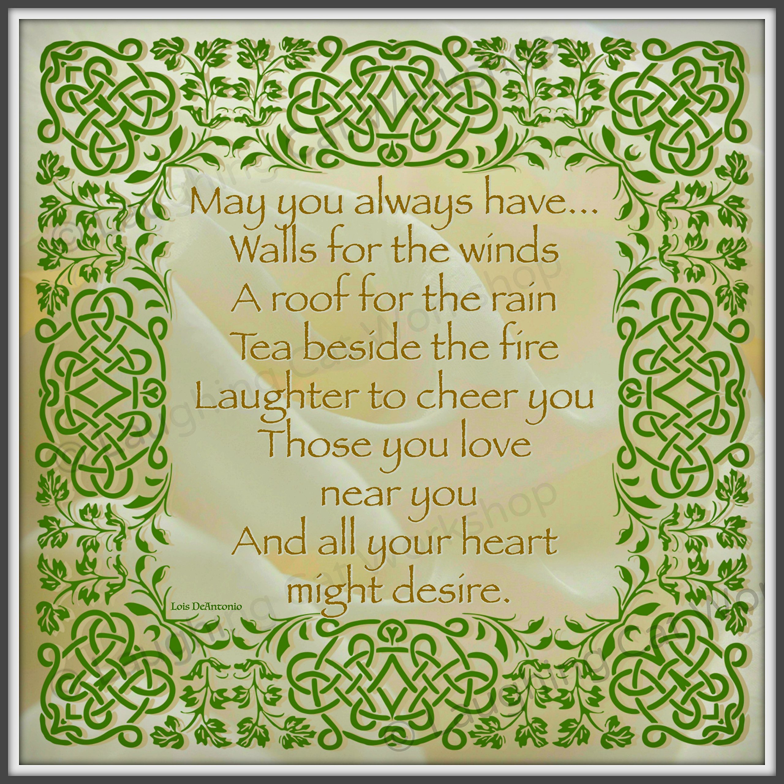 Celtic God Art Print - Irish Gaelic Scottish Wall Decor for Home Blessings | Housewarming Gift, Ireland Themed Home Sweet Home & Family Love Artwork | Perfect for Living Room, Bedroom, or Office Decor