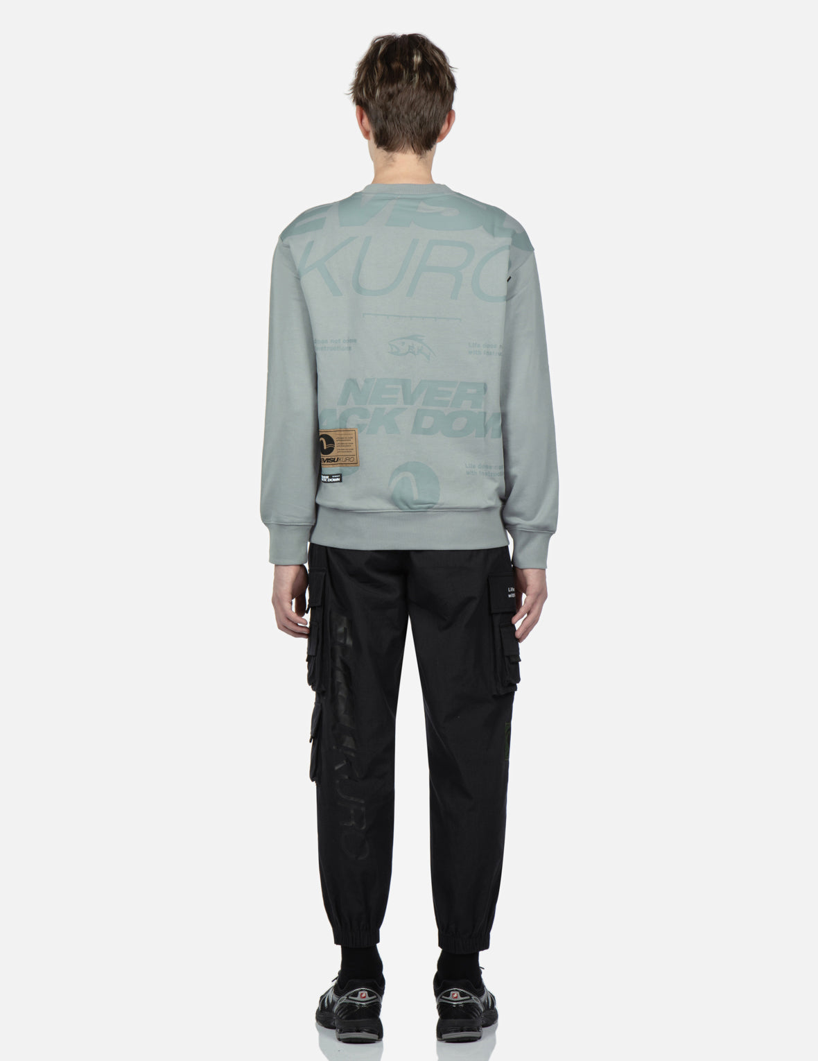 Stylish Transparent Seagull Badge Logo Print Sweatshirt - Trendy Unisex Pullover for Casual Wear & Street Fashion