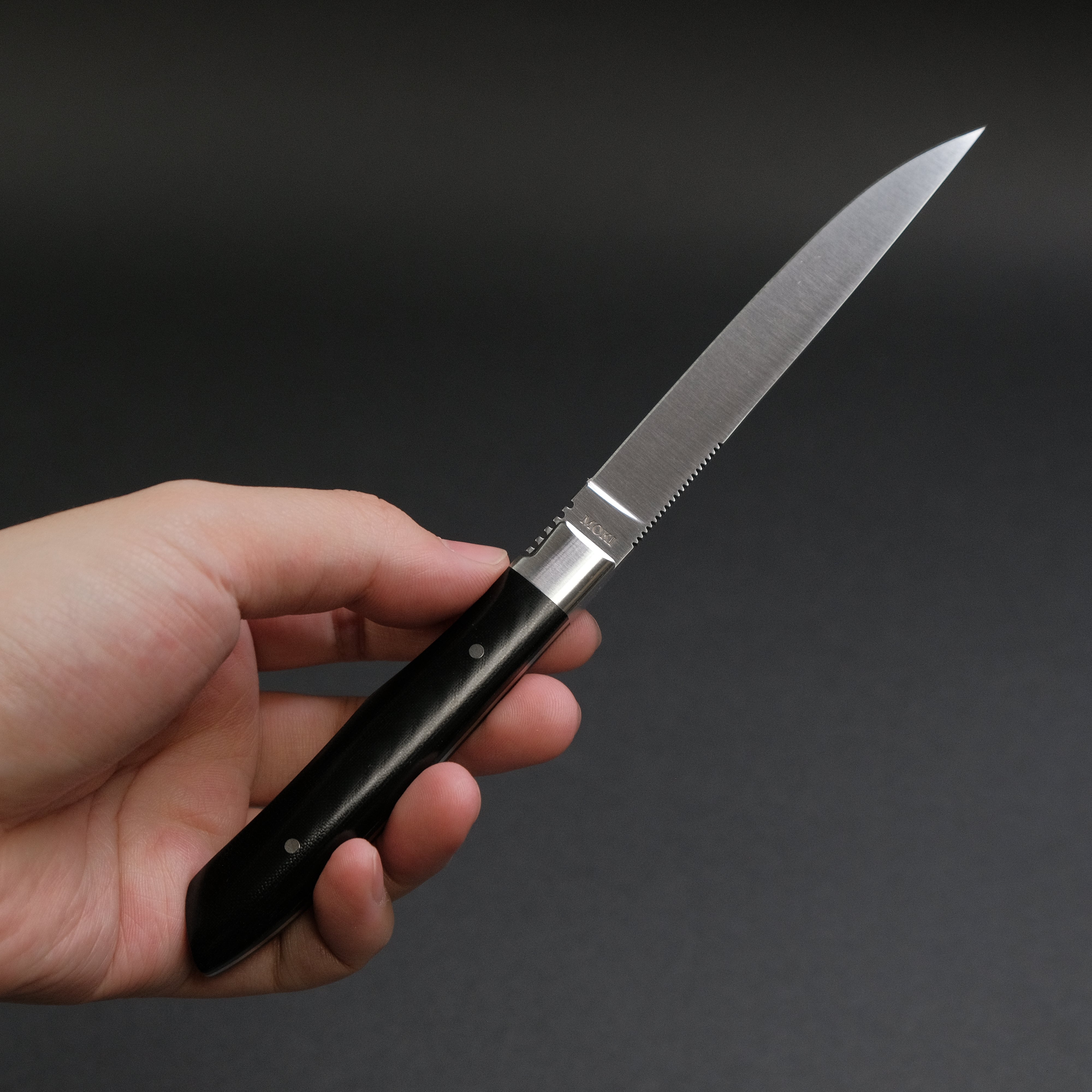Premium MOKI Steak Knife Set - 100mm High-Carbon Stainless Steel Blades - Razor Sharp Kitchen Knives for Cutting Meat, Steak & BBQ - Perfect for Home Cooking, Restaurants & Outdoor Grilling