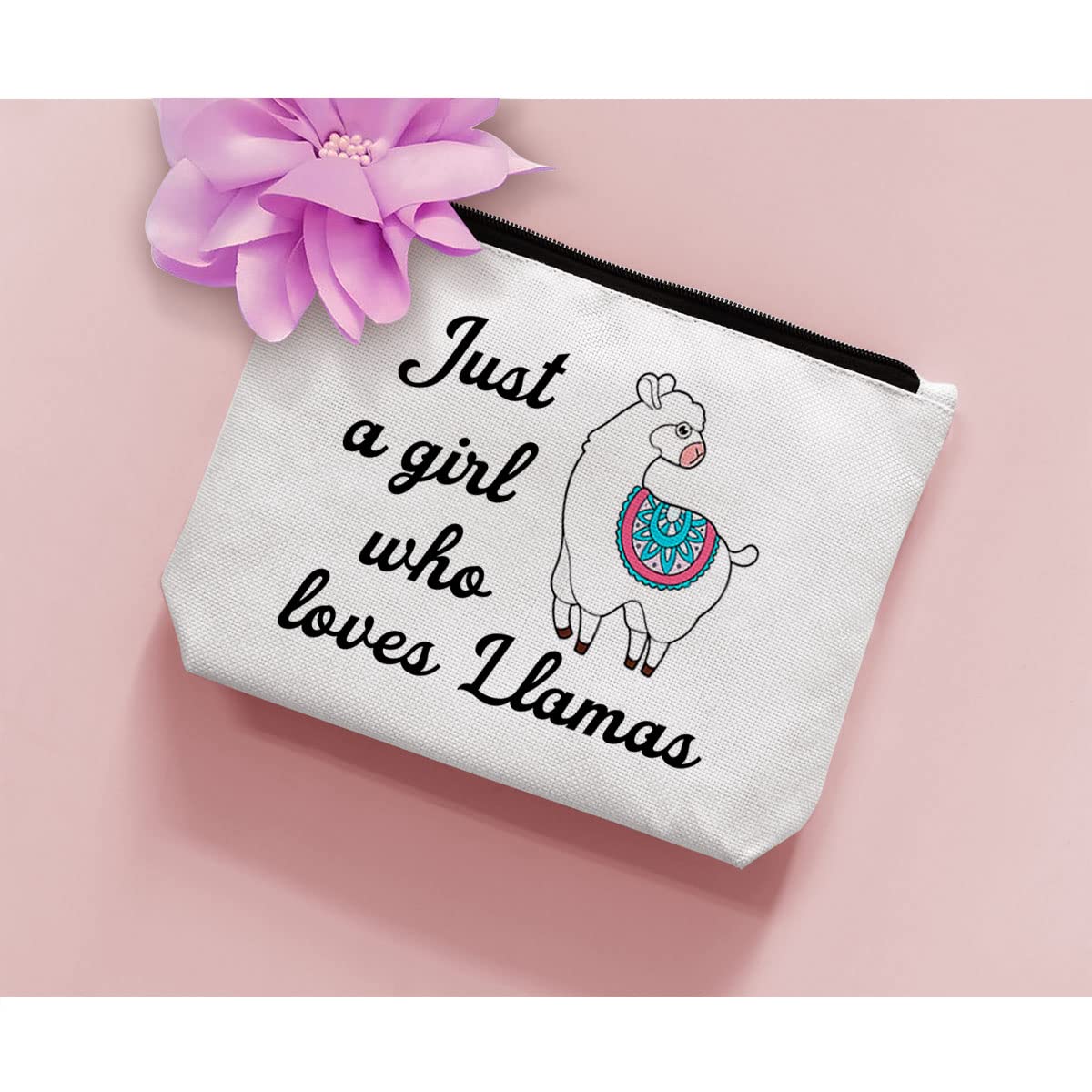 BiuNiuring Llama Gifts: Cute Llama-Themed Travel Makeup Bag for Women - Perfect for Cosmetics, Toiletries & Travel Accessories | Great Gift for Llama Lovers, Birthday & Christmas