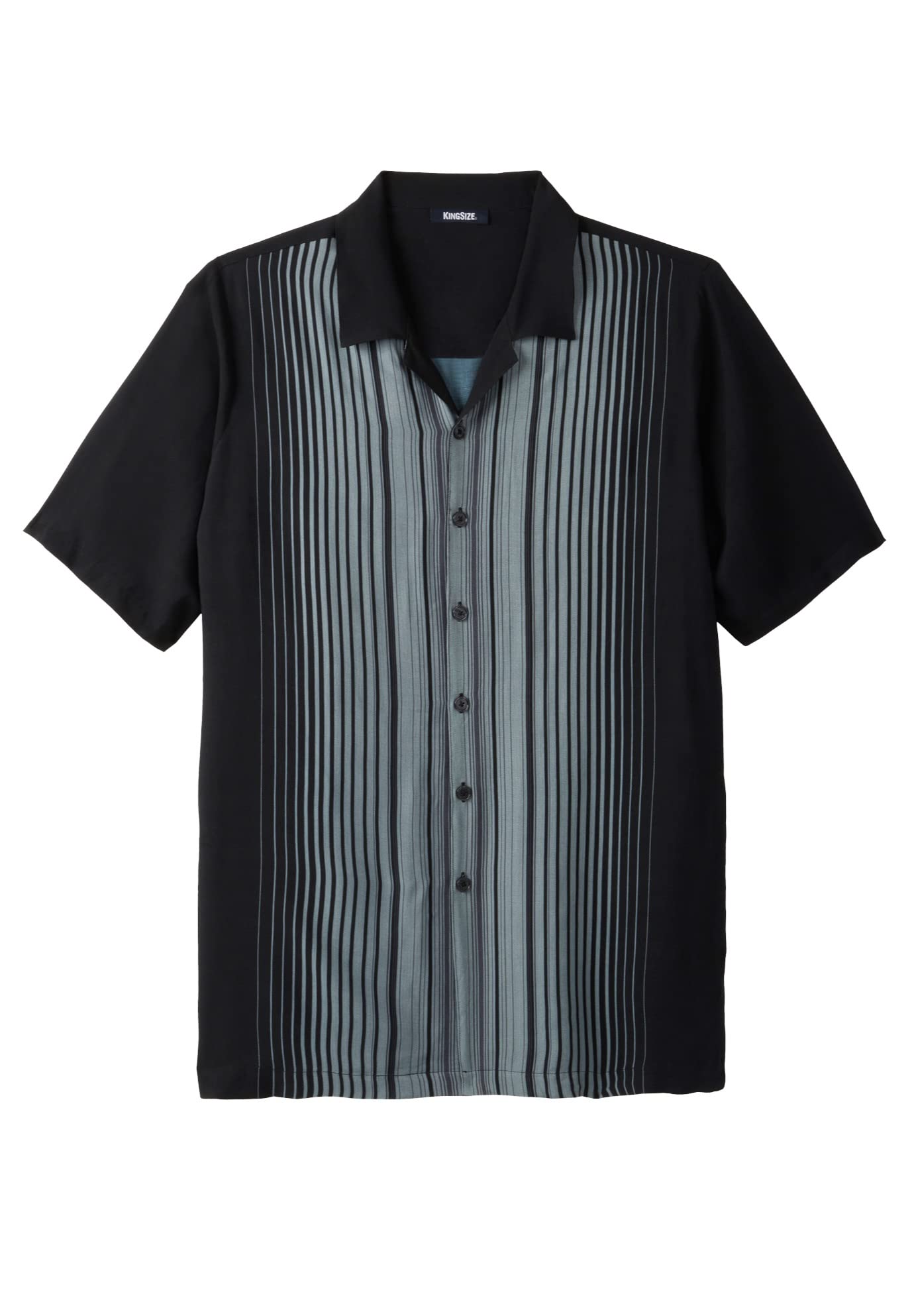 KingSize Men's Big & Tall Colorblock Camp Shirt - Casual Summer Button Down Shirt for Outdoor Activities, Travel & Beach Wear